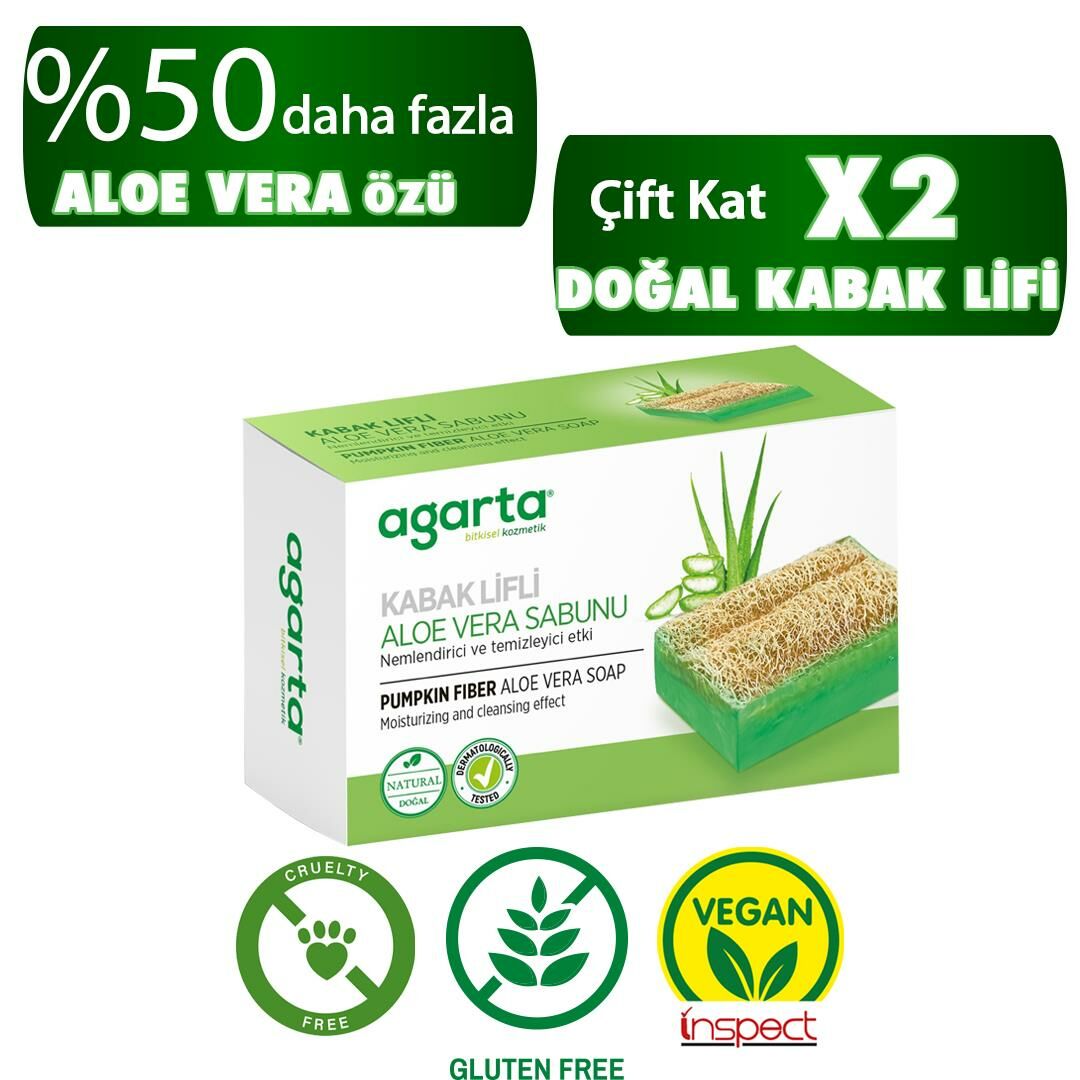 Agarta Kabak Li̇fli̇ Aloe Vera Sabunu 125 Gr