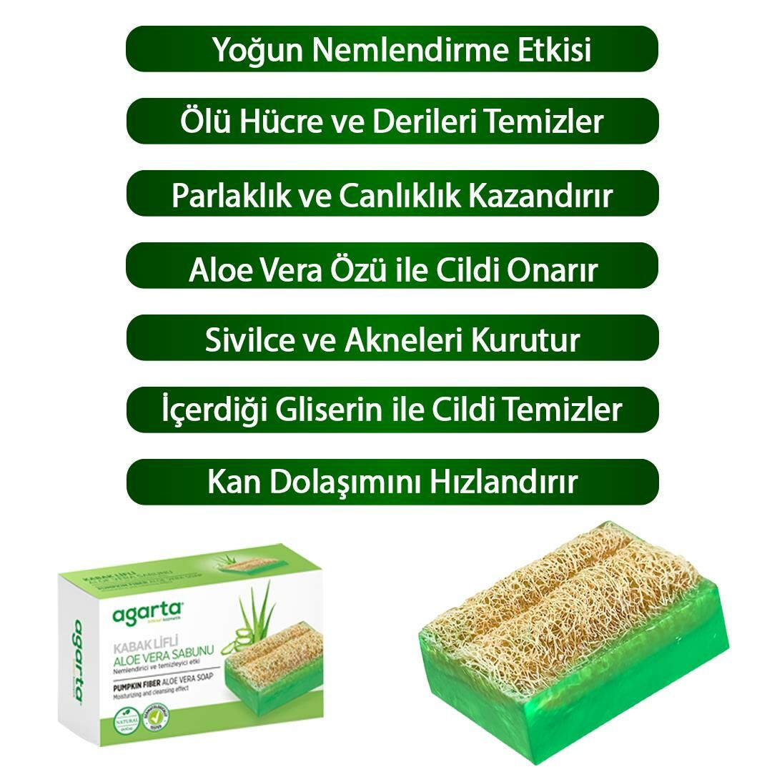 Agarta Kabak Li̇fli̇ Aloe Vera Sabunu 125 Gr