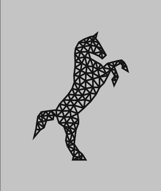 Ahşap İşleme Duvar Süsü- At - 30 Cm X 40 Cm