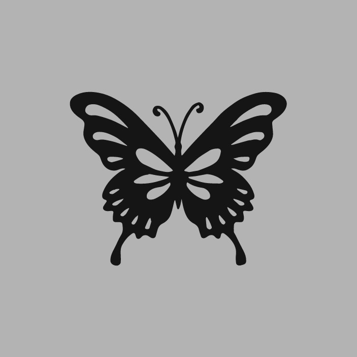 Ahşap İşleme Duvar Süsü- Kelebek - 15 Cm X 12 Cm