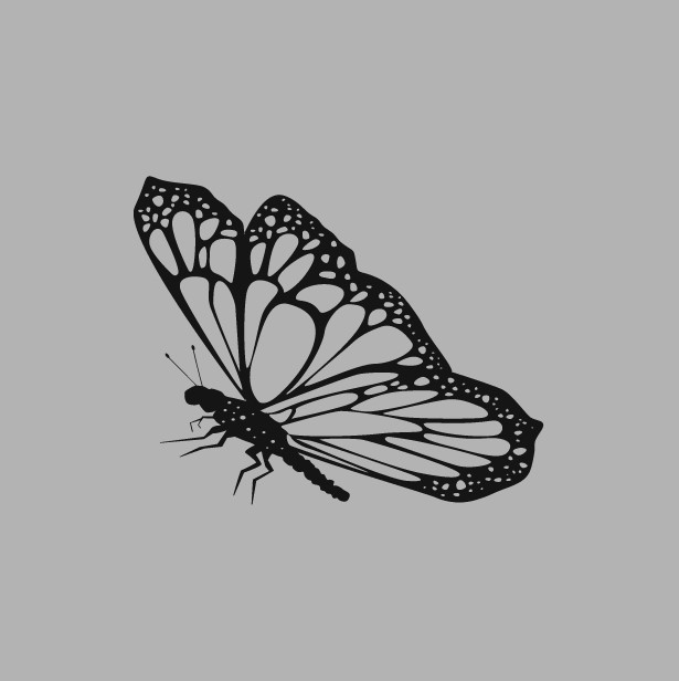 Ahşap İşleme Duvar Süsü- Kelebek - 15 Cm X 12 Cm