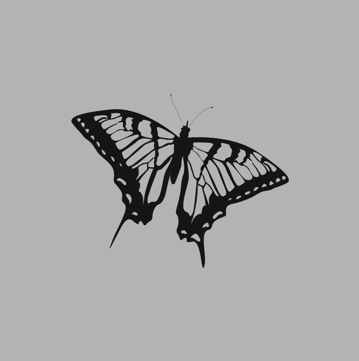 Ahşap İşleme Duvar Süsü- Kelebek - 15 Cm X 12 Cm