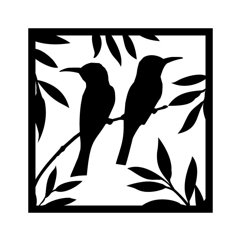 Ahşap İşleme Duvar Süsü- Kuş  - 21 Cm X 12 Cm