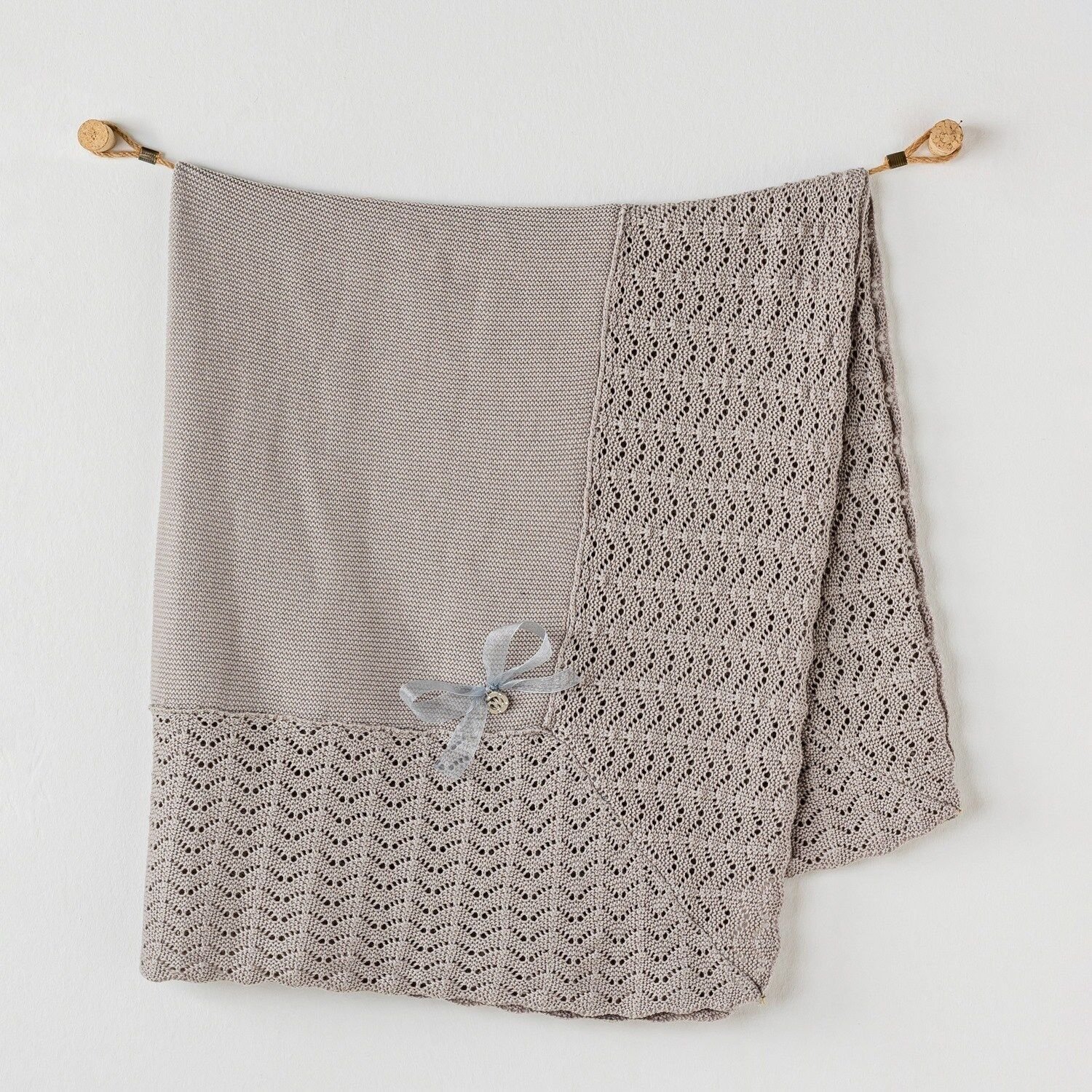 Andywawa Ac24329 Tri̇ko Bebe Battani̇ye 100X90 Grey