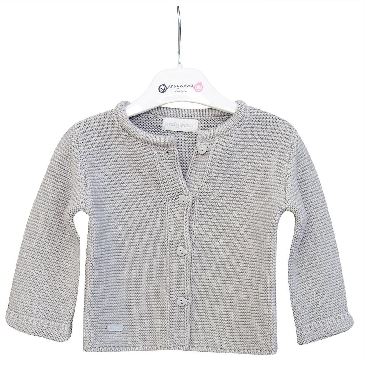 Andywawa Ac24333 Basi̇c Bebe Ceket Grey Melange