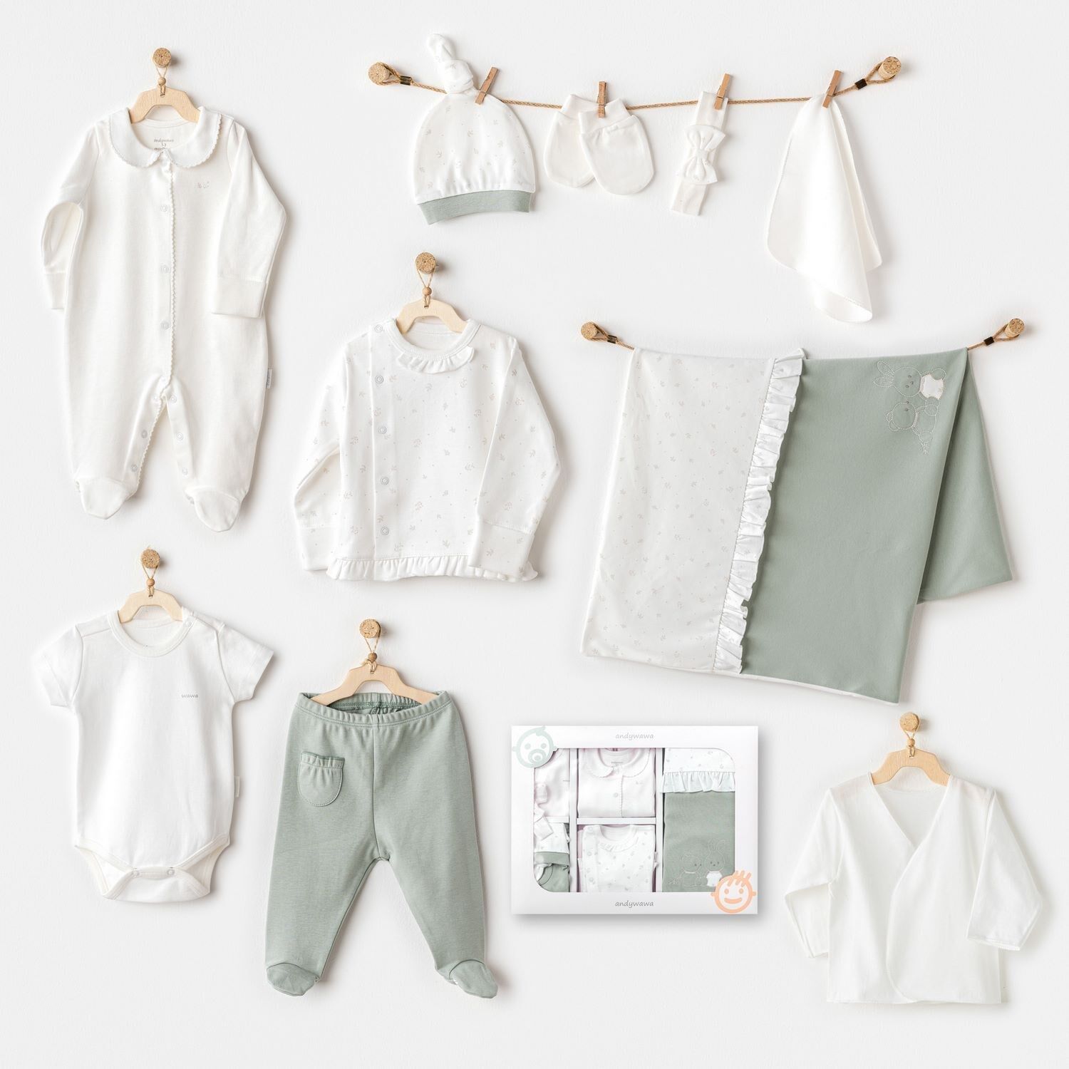 Andywawa Ac25131 Cute Bear Fri̇ends 10 Lu Hastane Çıkışı Green