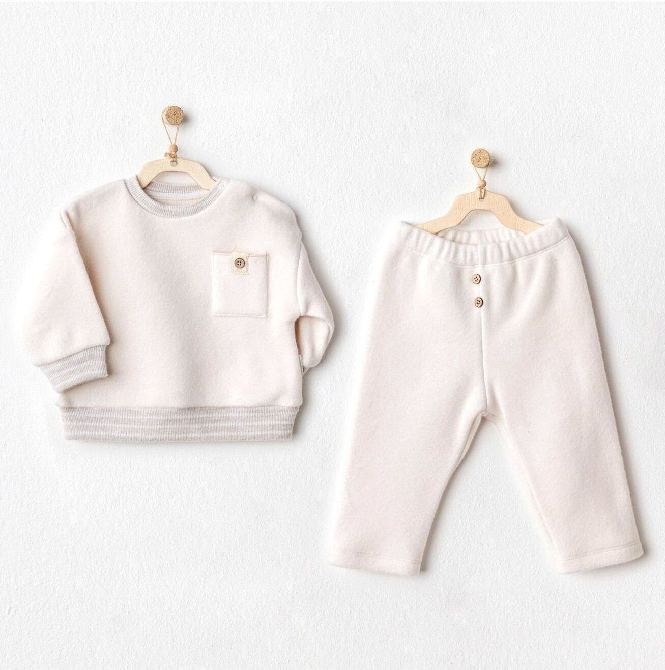 Andywawa Ac25158 Soft 2 Li̇ Bebe Takım Ekru