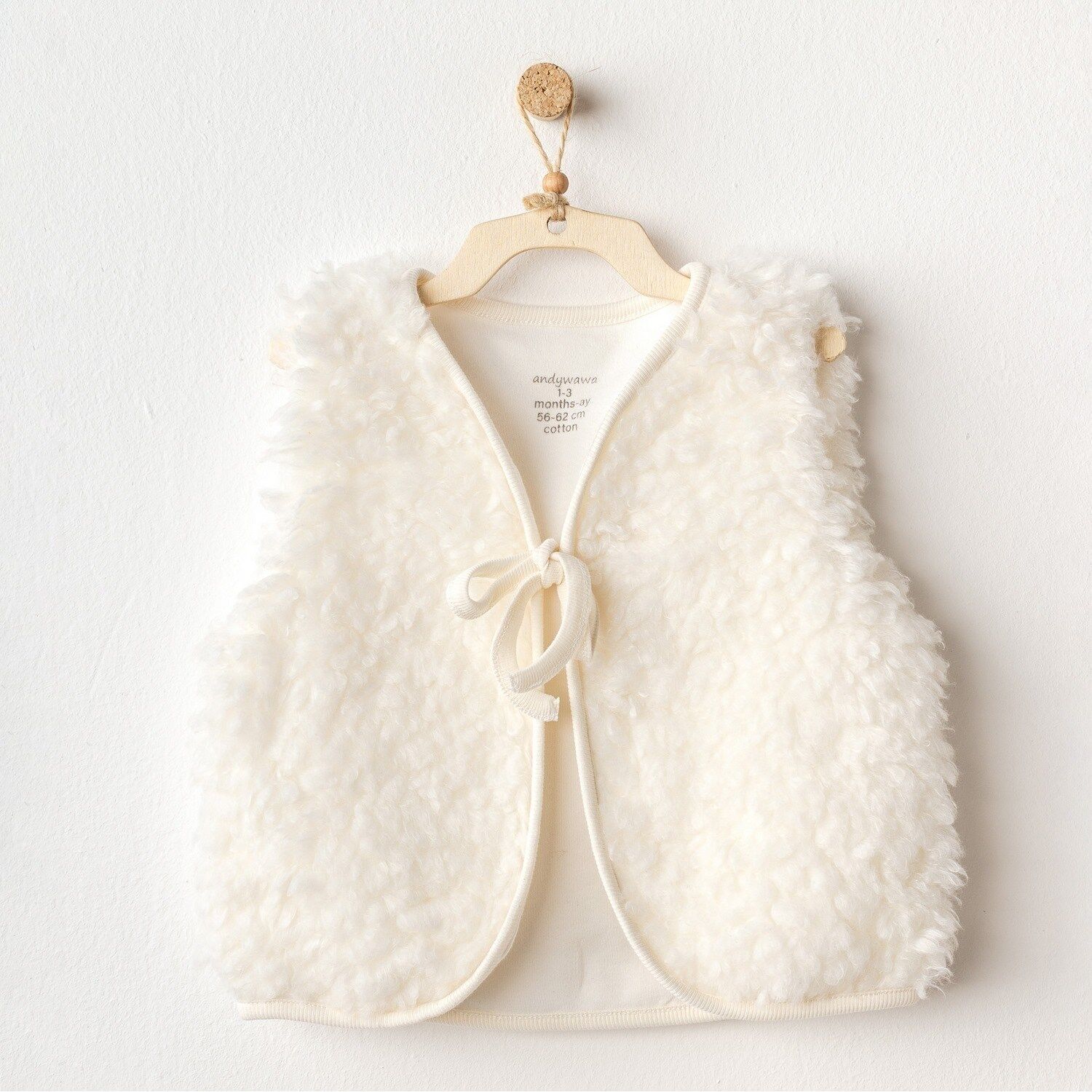 Andywawa Ac25254 Basi̇c Bebe Yelek Ekru