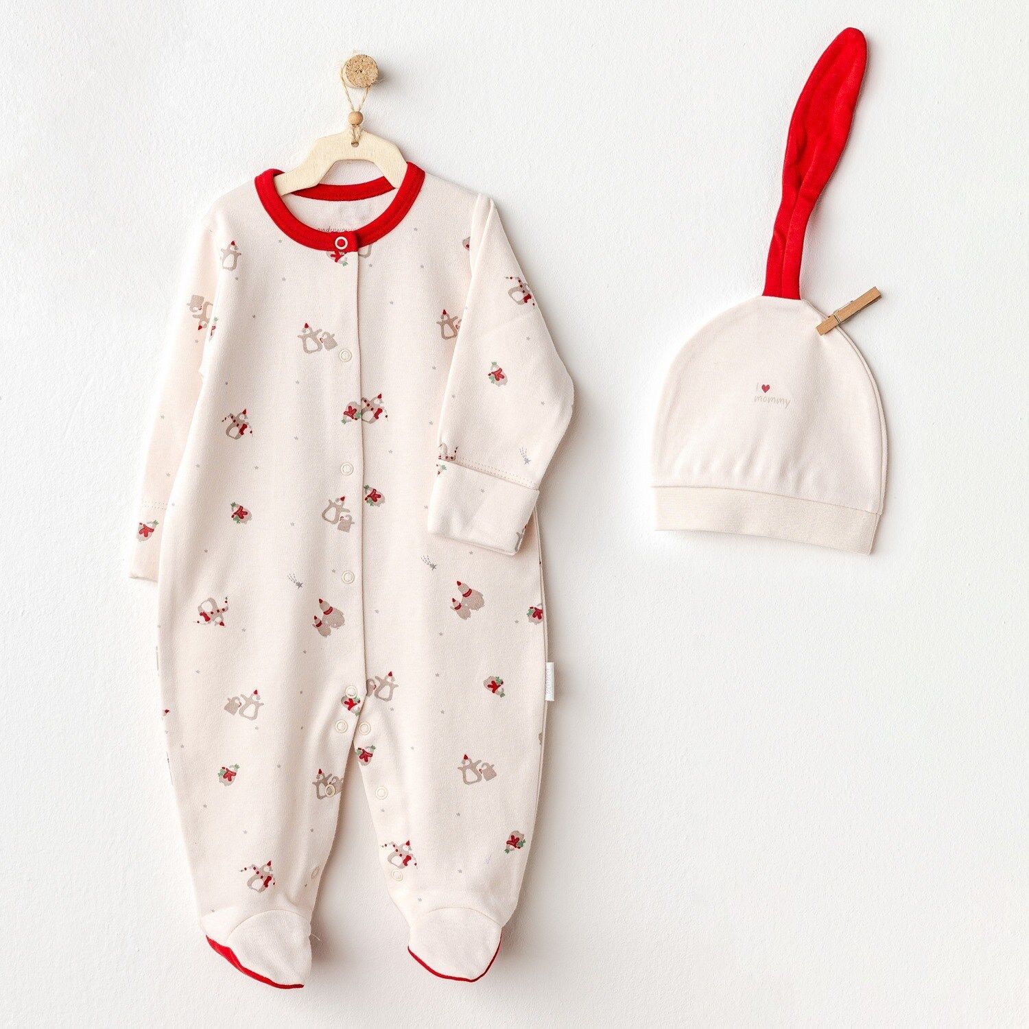 Andywawa Ac25346 Pengui̇n Bebek Tulum Takım Ekru