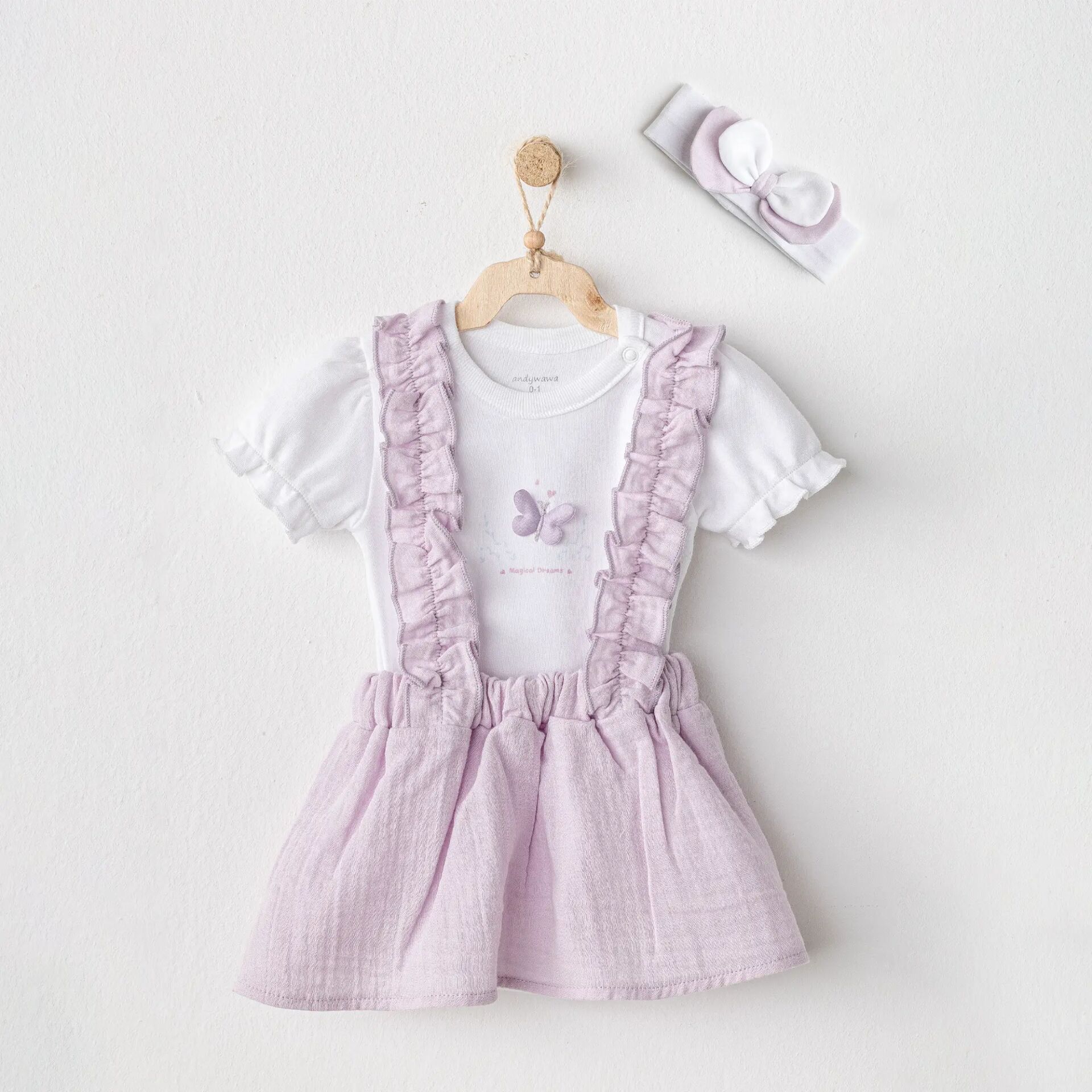 Andywawa Ac25577 Magi̇cal Butterfly 3 Lü Takım Li̇la