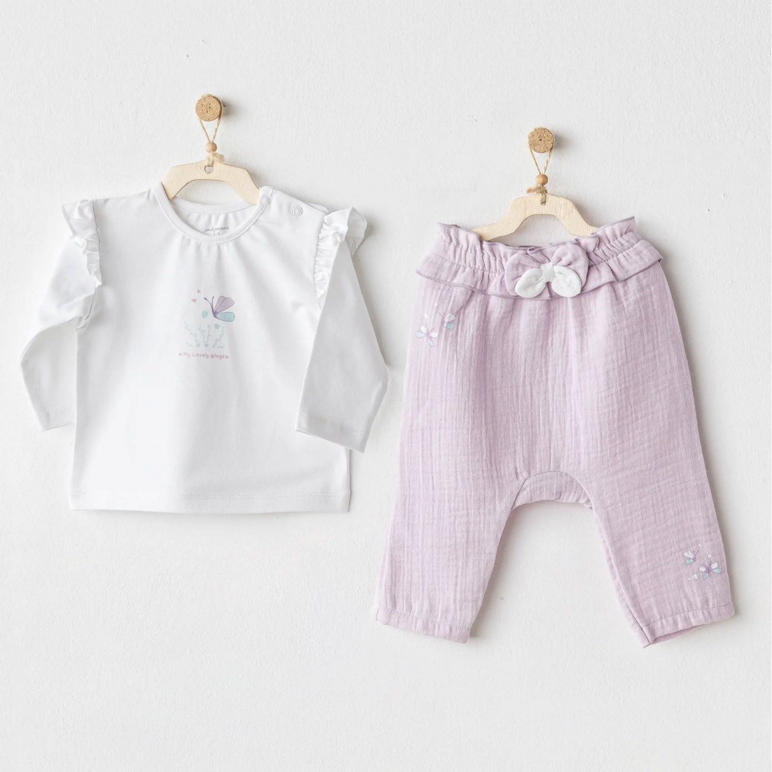 Andywawa Ac25578 Magi̇cal Butterlfy 2 Li̇ Bebe Takım Li̇la