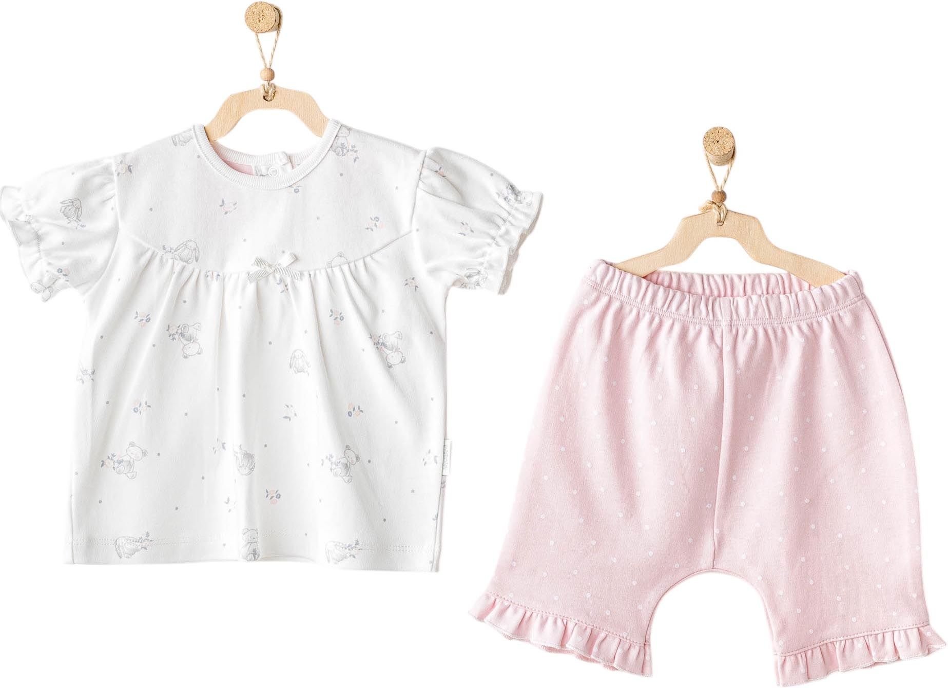 Andywawa Ac25631 Cuddly Bunny Bear 2 Li̇ Bebe Takım Pi̇nk