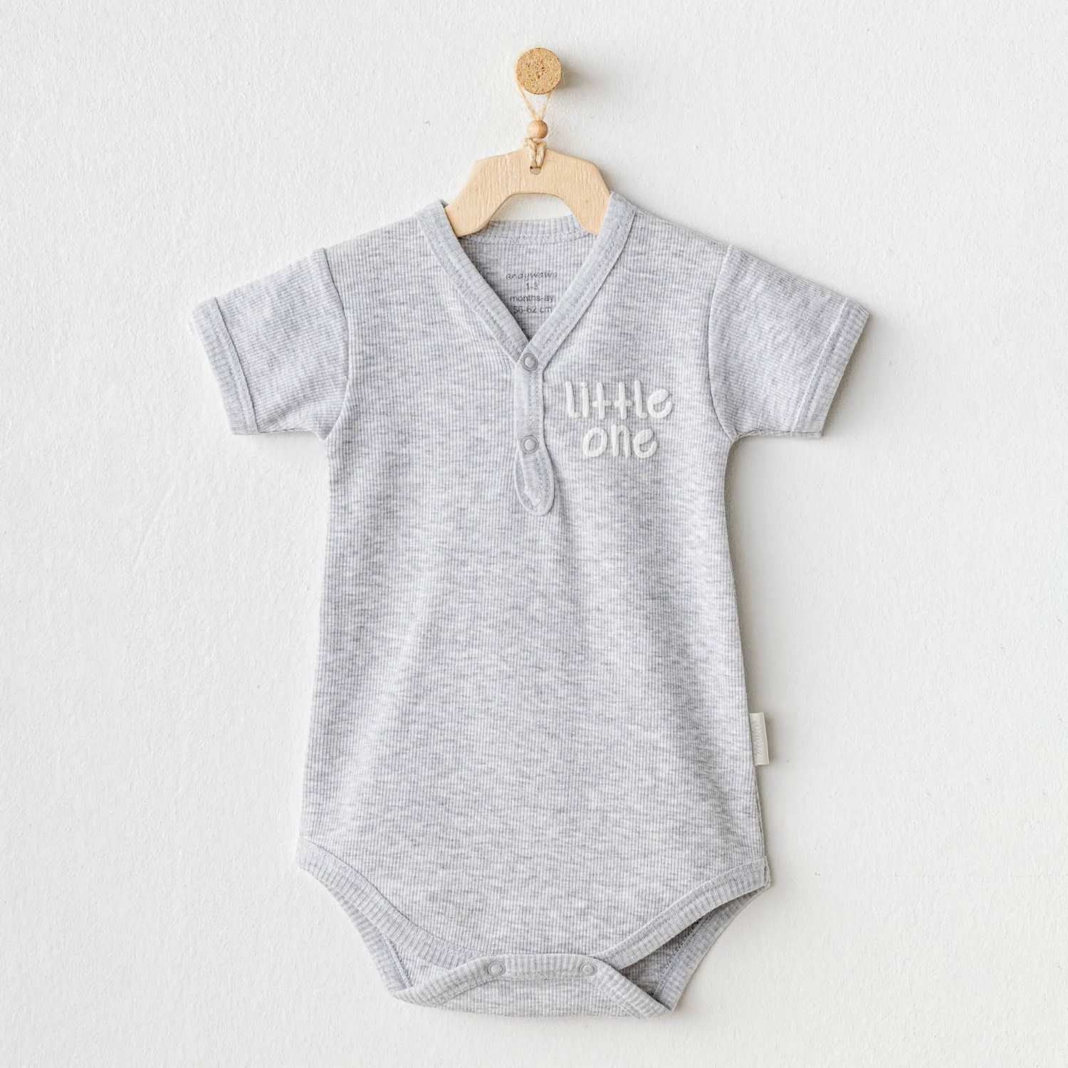 Andywawa Ac25896 Basi̇c Bebe Body Grey Melange
