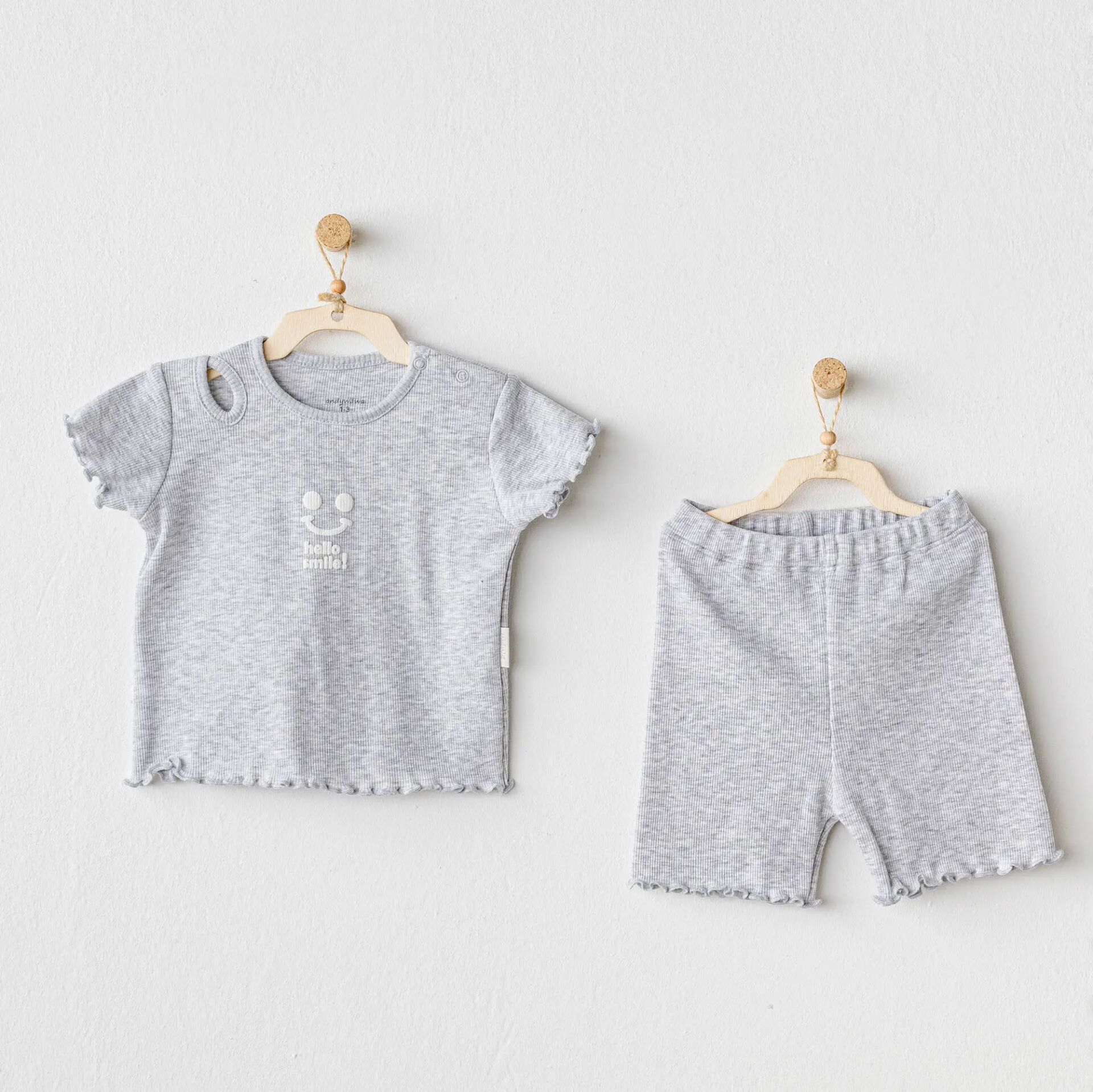 Andywawa Ac25900 Basi̇c 2 Li̇ Takım Grey Melange