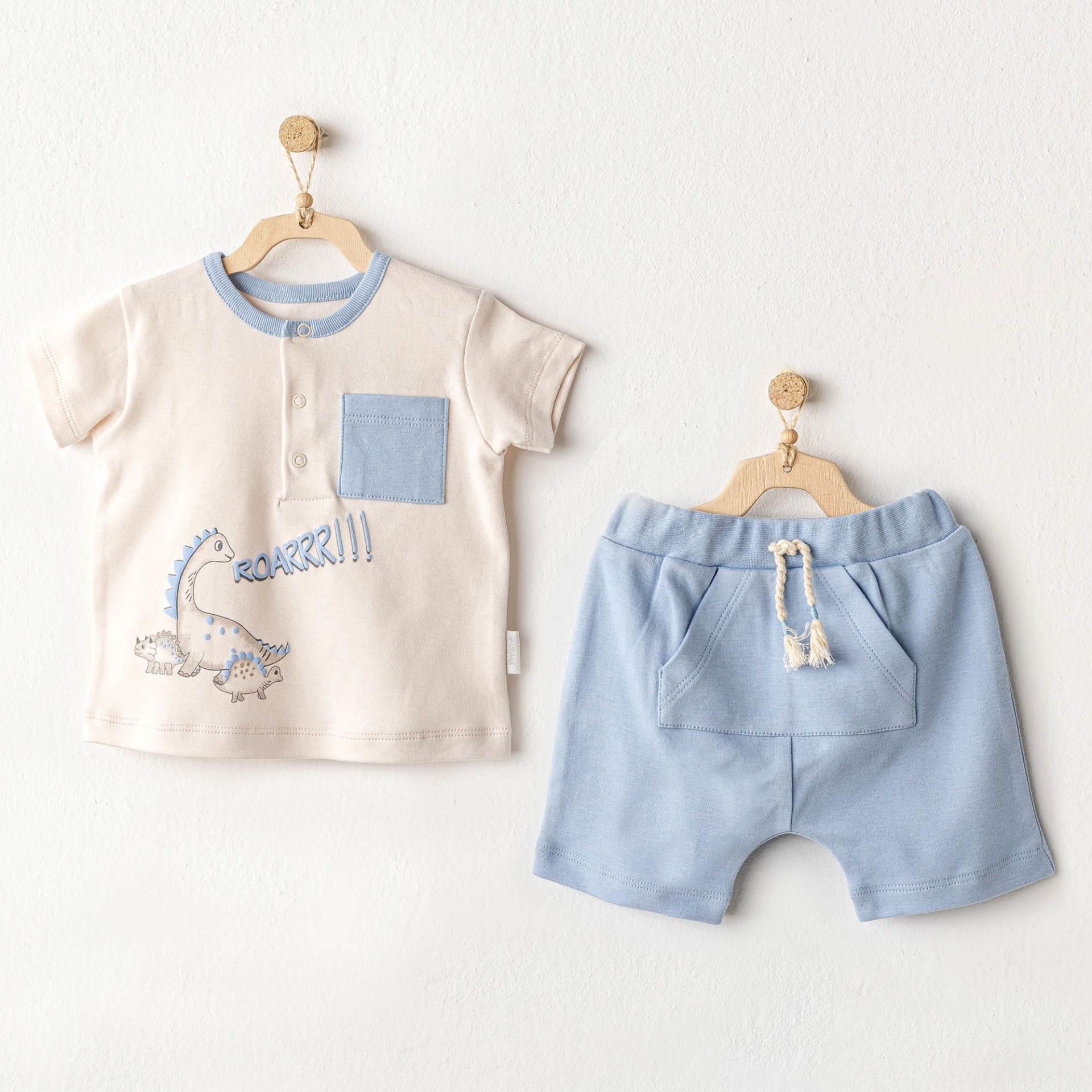 Andywawa Ac25915 Di̇no 2 Li̇ Bebek Takım Blue