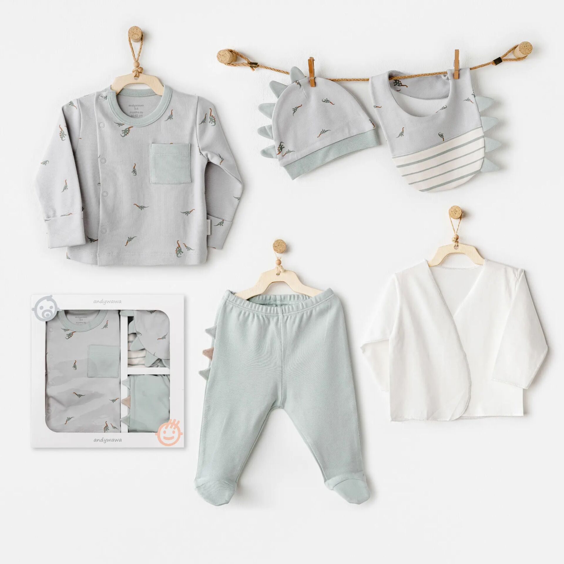 Andywawa Ac26000 Mummy S Snuggle Saurus 5 Li̇ Hastane Çıkışı Green