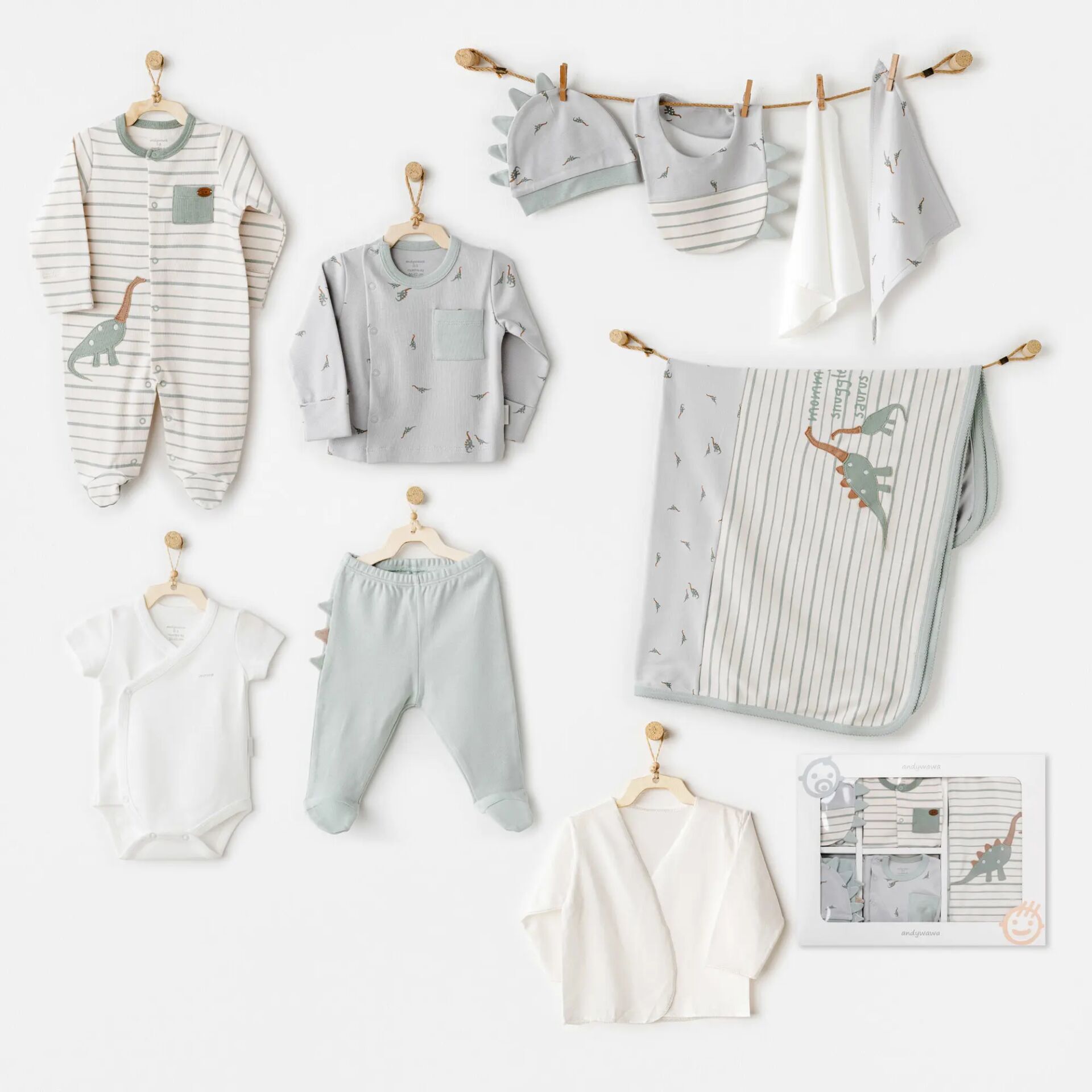 Andywawa Ac26001 Mummy S Snuggle Saurus 10 Lu Hastane Çıkışı Green