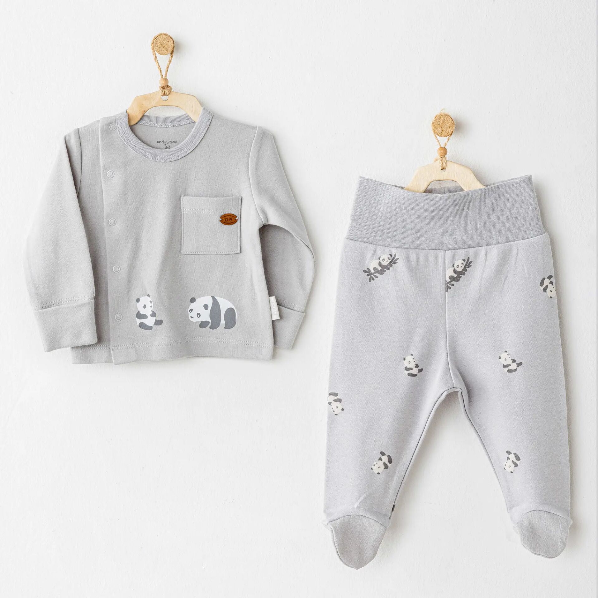 Andywawa Ac26024 Keep Smi̇li̇ng 2 Li̇ Zıbın Takım Grey