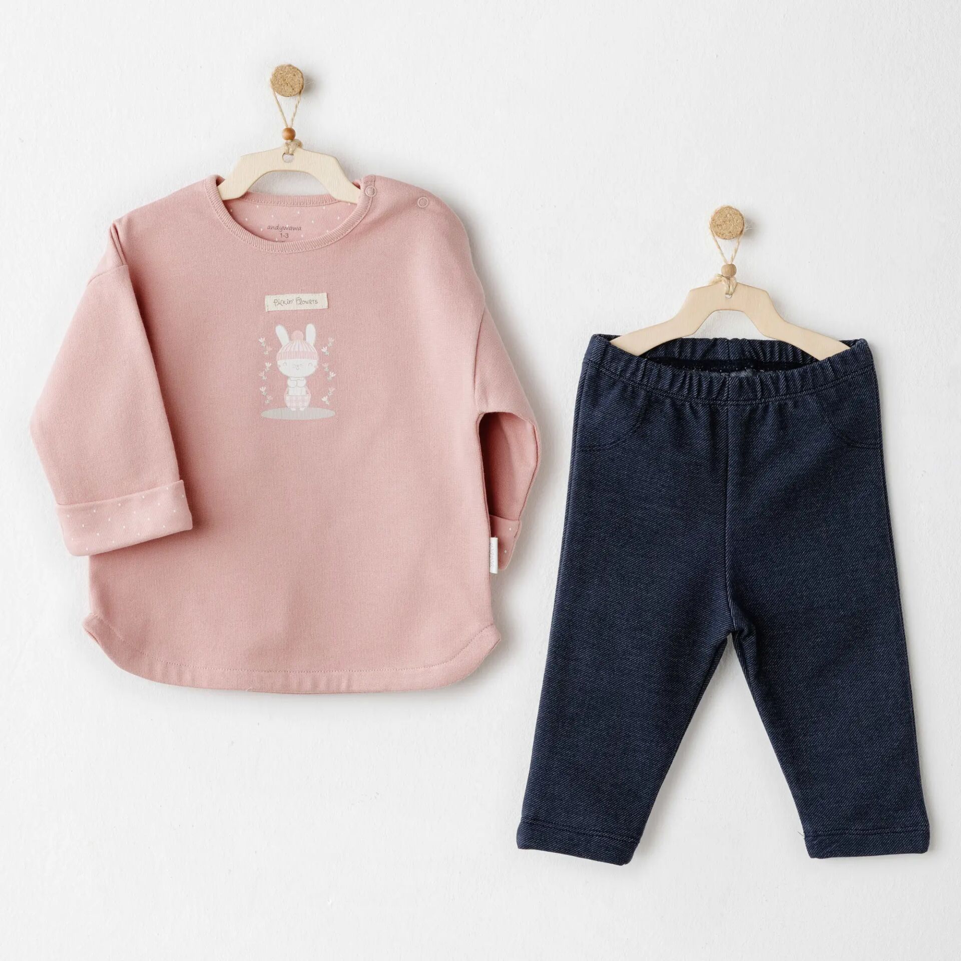 Andywawa Ac26087 Mon Peti̇t Amour 2 Li̇ Takım Deni̇m