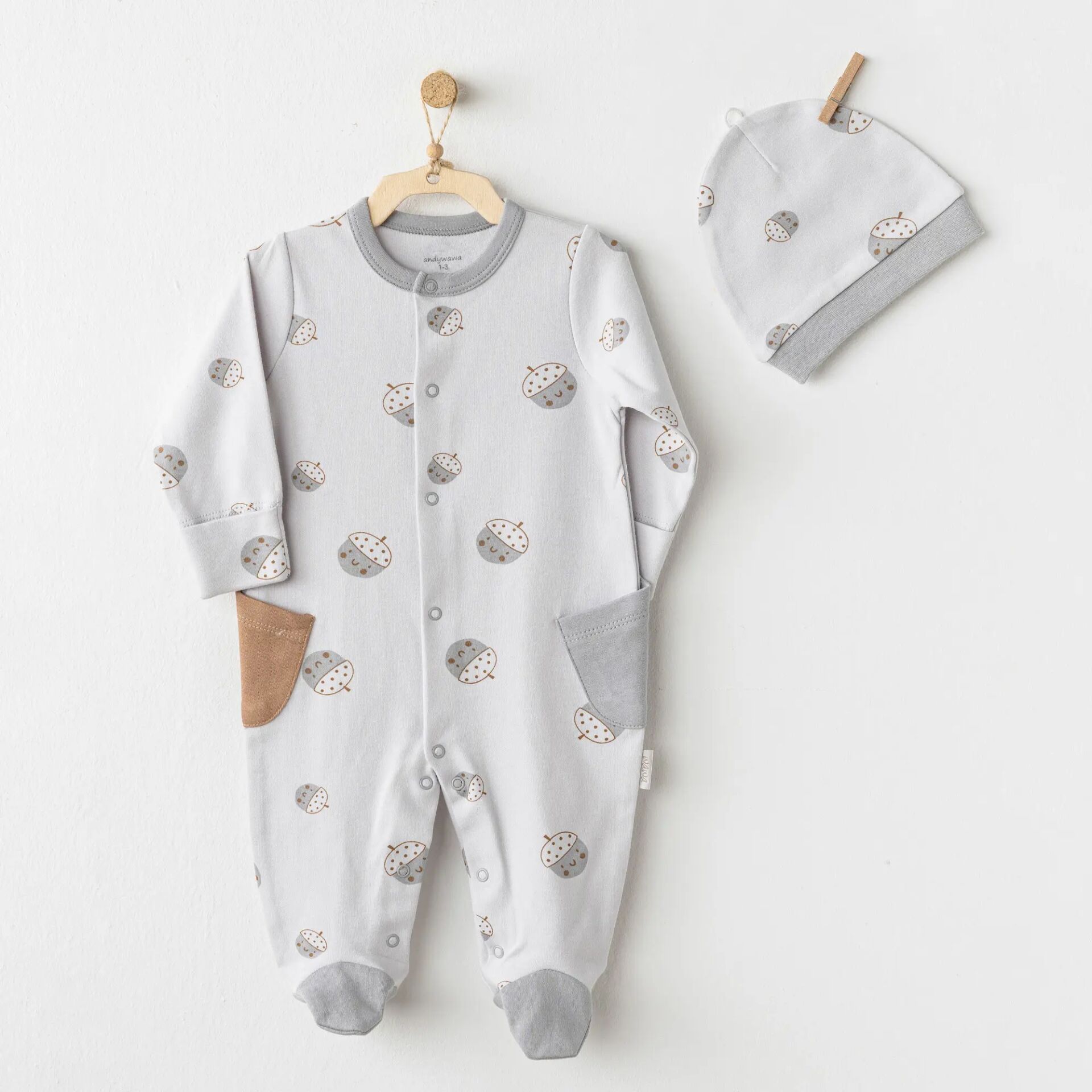 Andywawa Ac26104 Hello Autumn Tulum Takım Grey