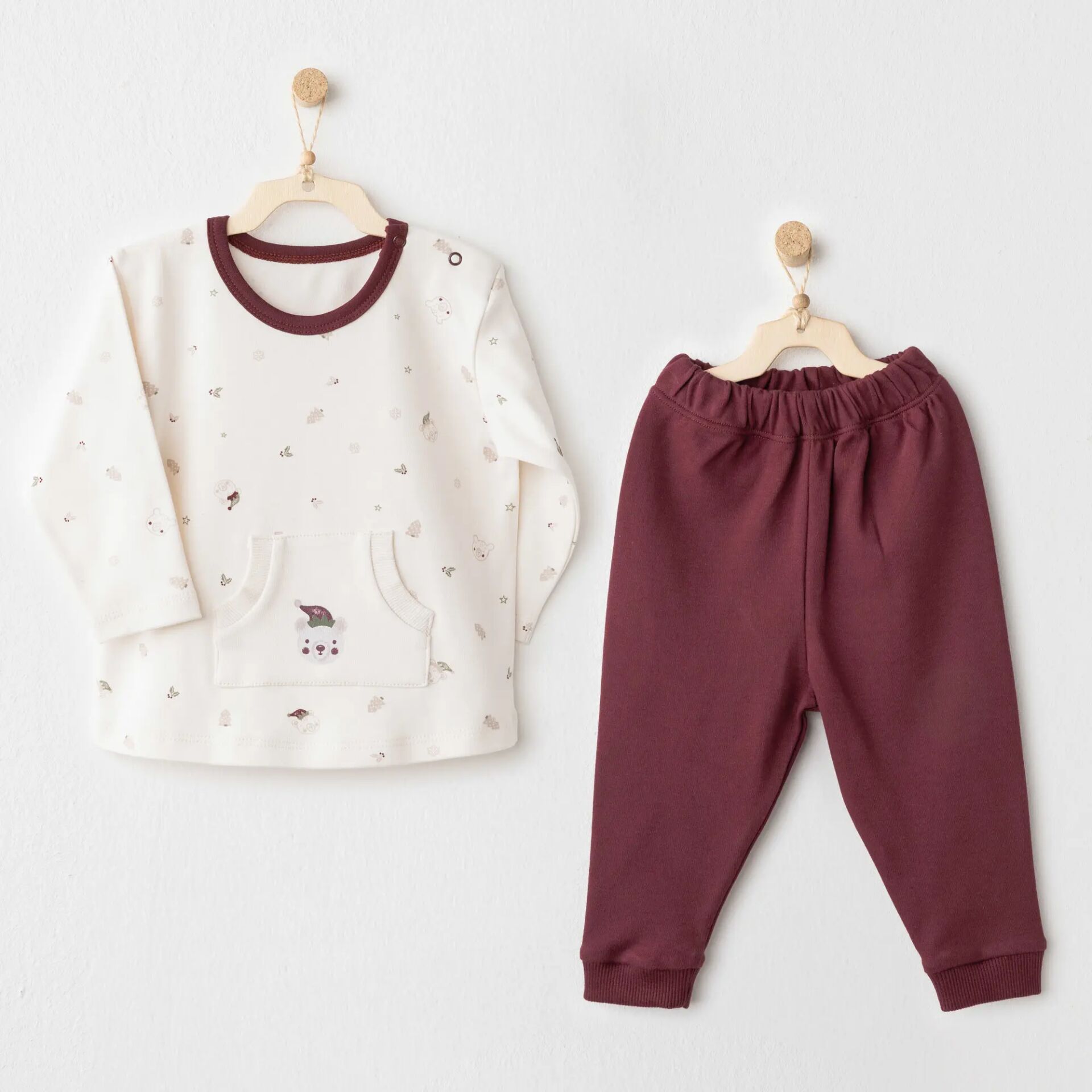 Andywawa Ac26184 My 1 St Wardrobe 2 Li̇ Takım Burgundy