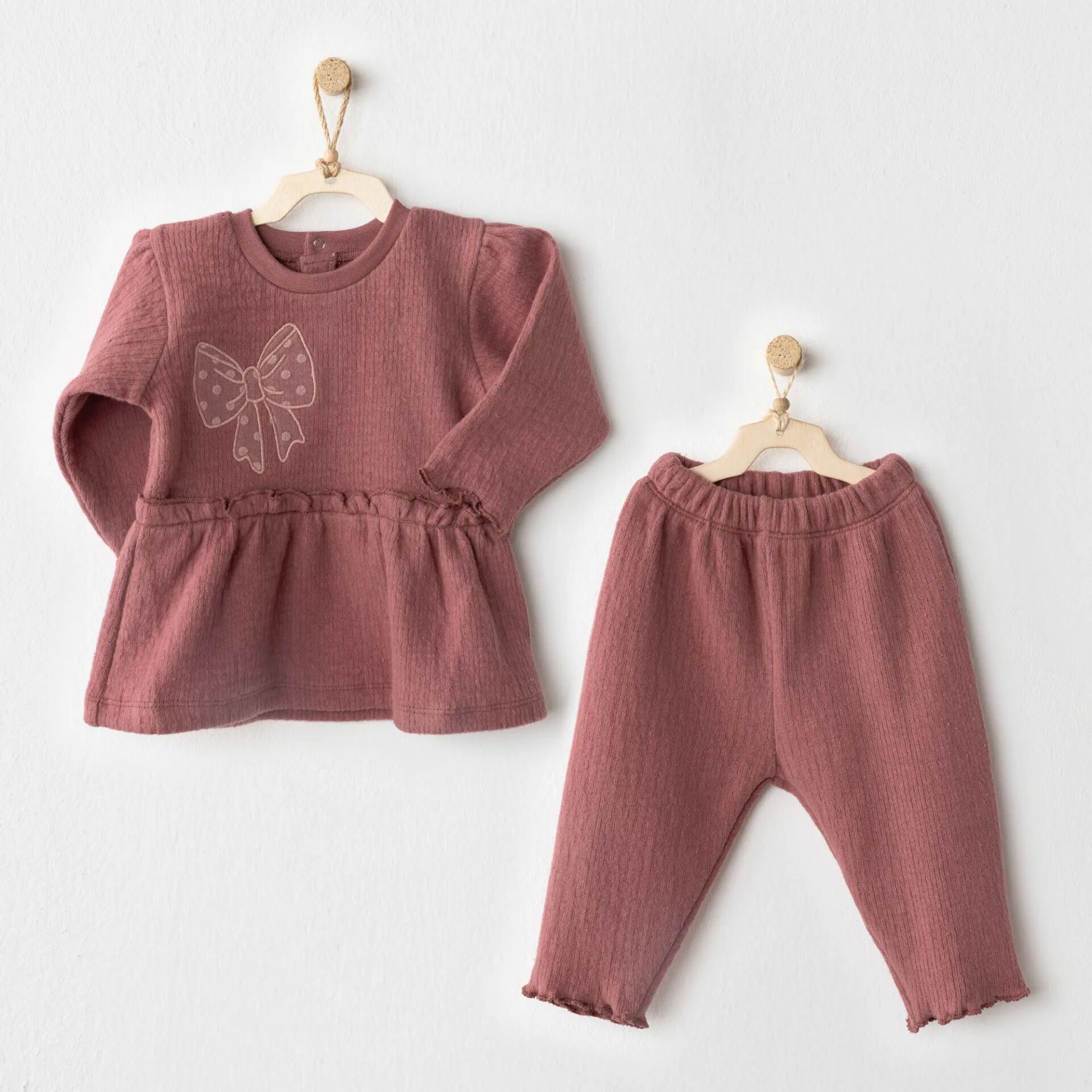 Andywawa Ac26204 Casual 2 Li̇ Takım Dusky Rose