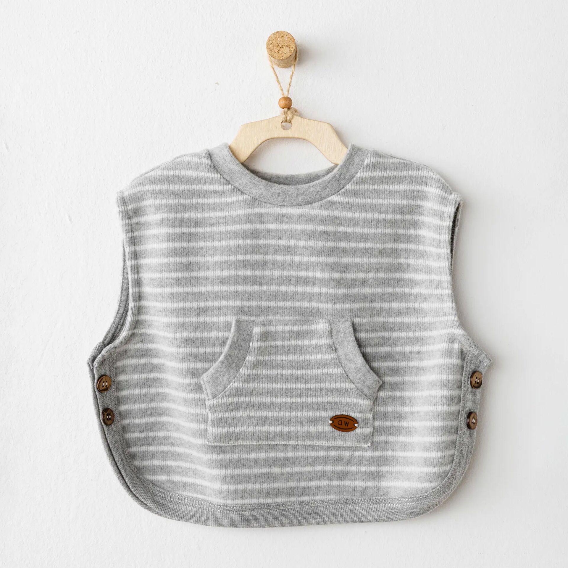 Andywawa Ac26214 Casual Yelek Grey