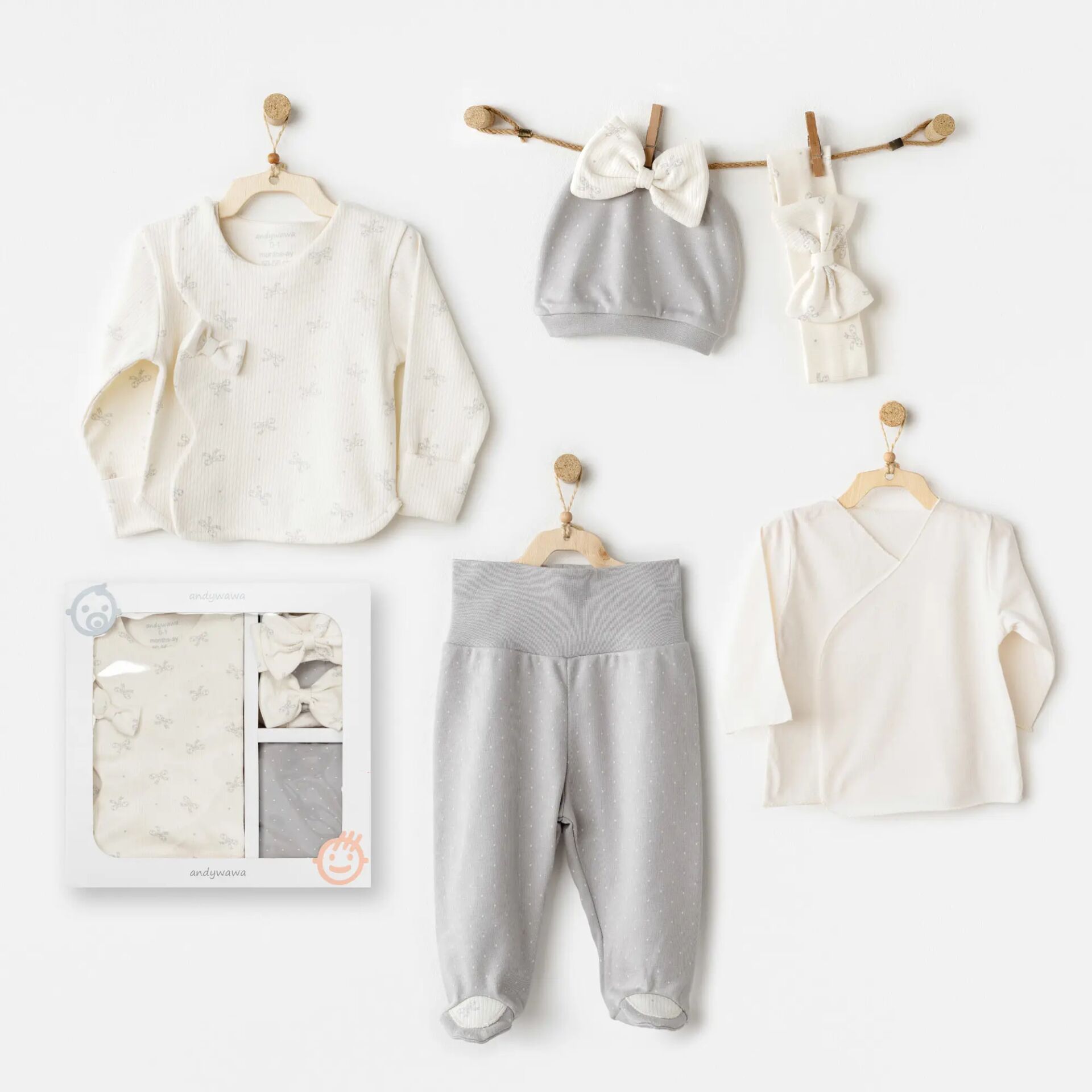 Andywawa Ac26250 Baby Bow Bli̇ss 5 Li̇ Hastane Çıkışı Ekru