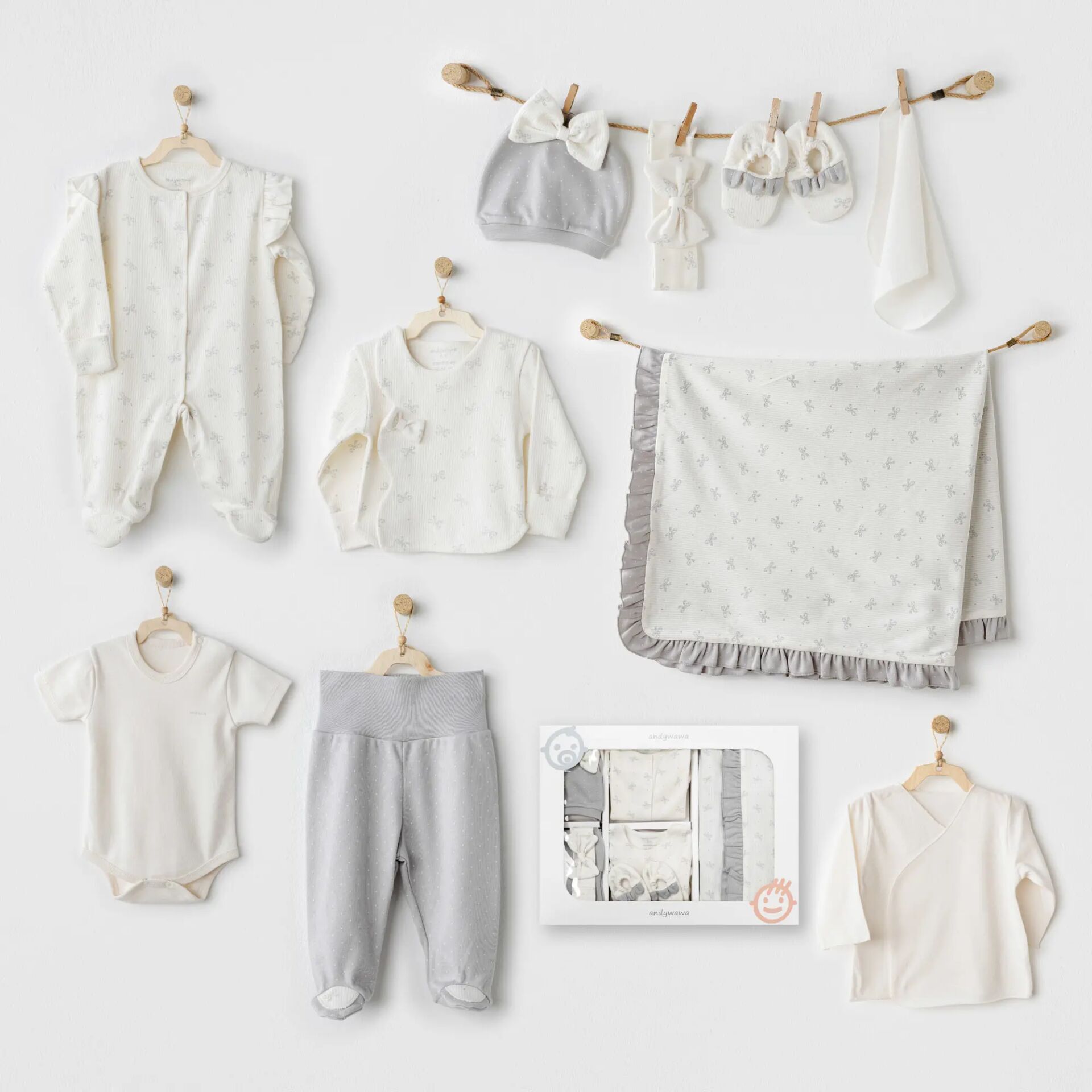 Andywawa Ac26251 Baby Bow Bli̇ss 10 Lu Hastane Çıkışı Ekru