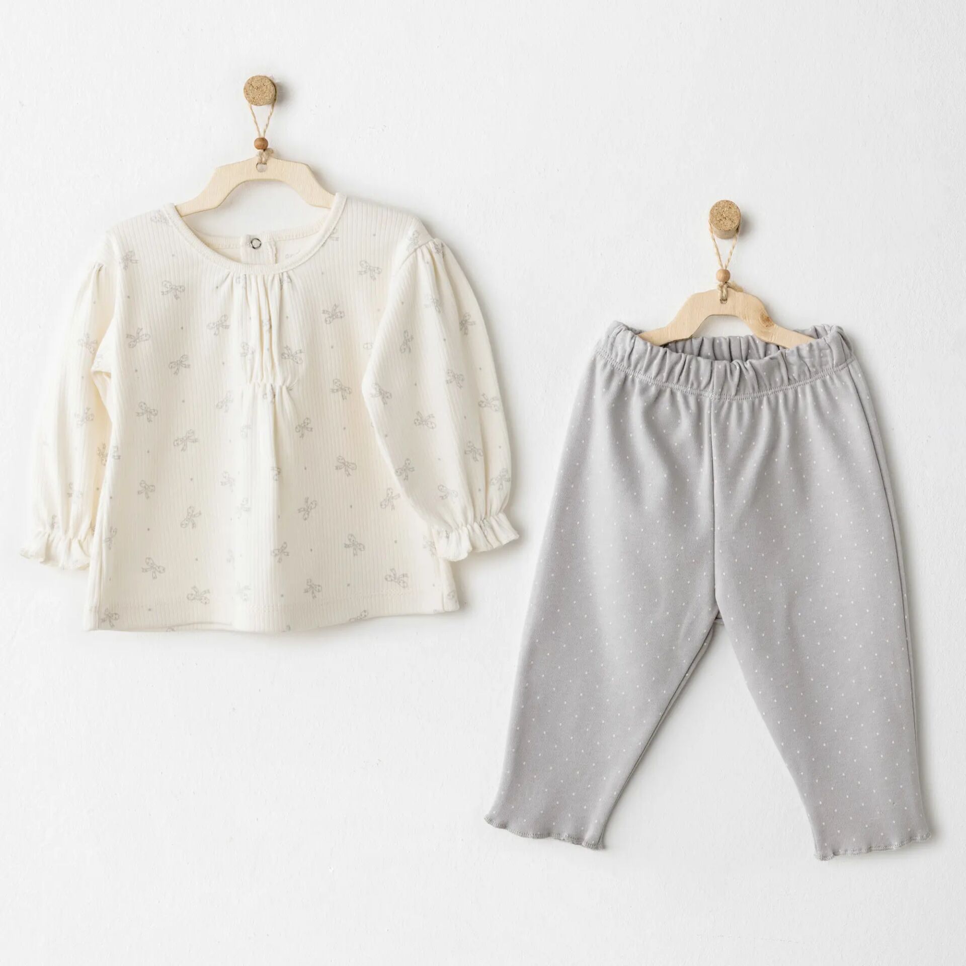 Andywawa Ac26253 Baby Bow Bli̇ss 2 Li̇ Takım Ekru