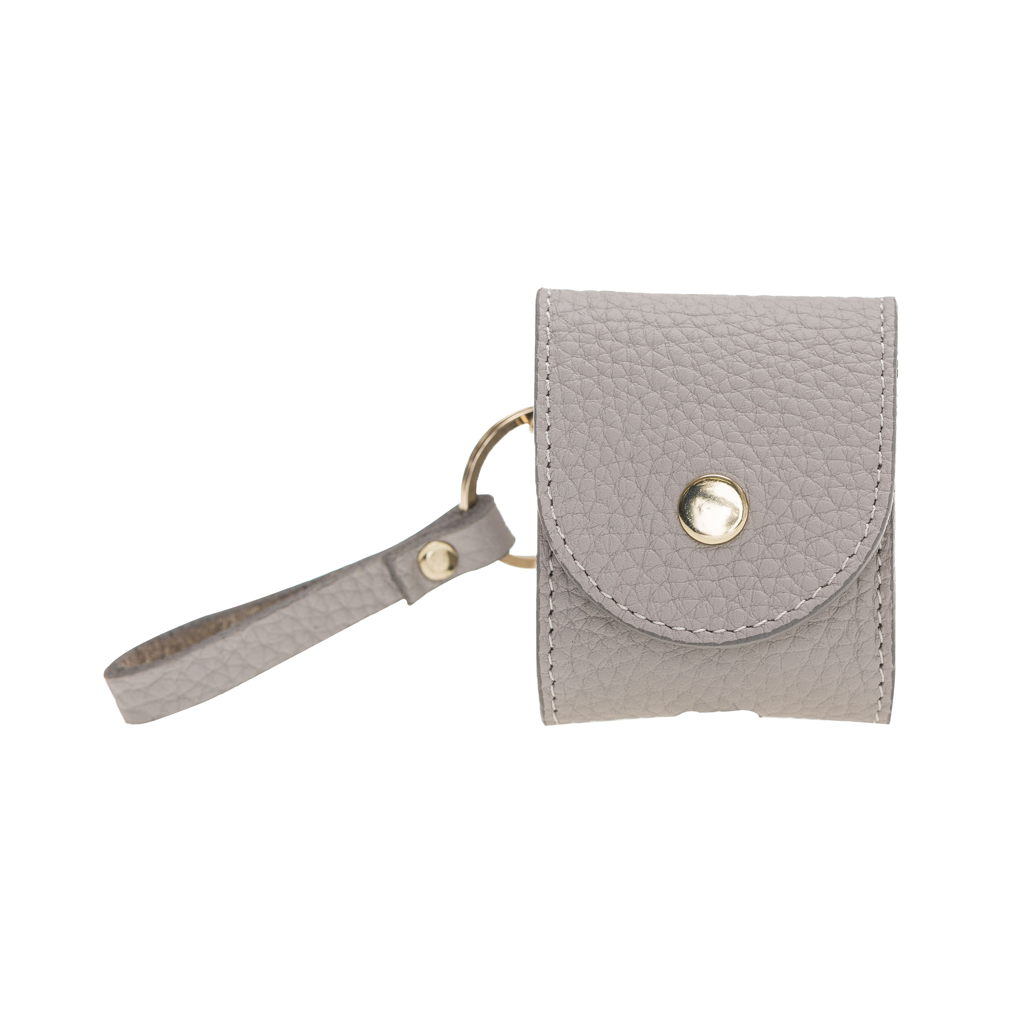 Apple Ai̇rpods 2.Nesi̇l Uyumlu Deri̇ Kılıf Mai̇ Snap Erc3 Bej