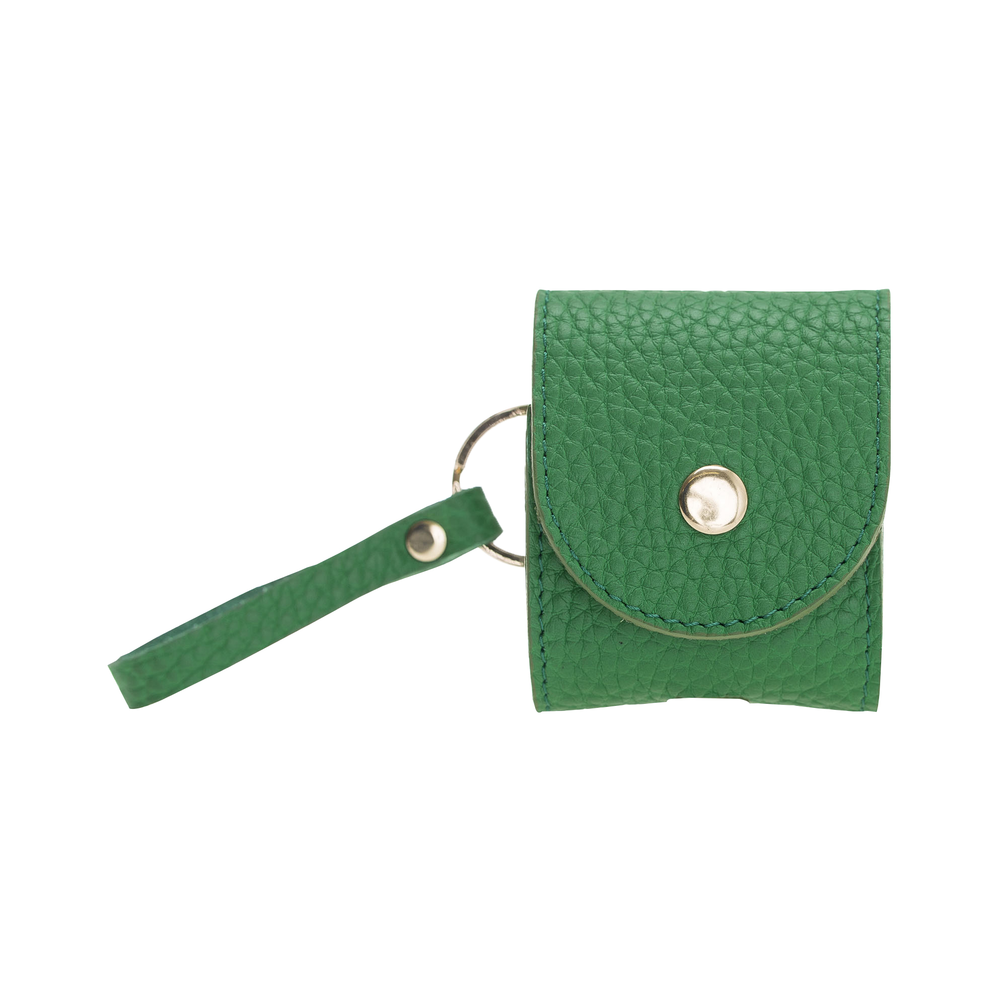 Apple Ai̇rpods 2.Nesi̇l Uyumlu Deri̇ Kılıf Mai̇ Snap Erc4 Yeşi̇l