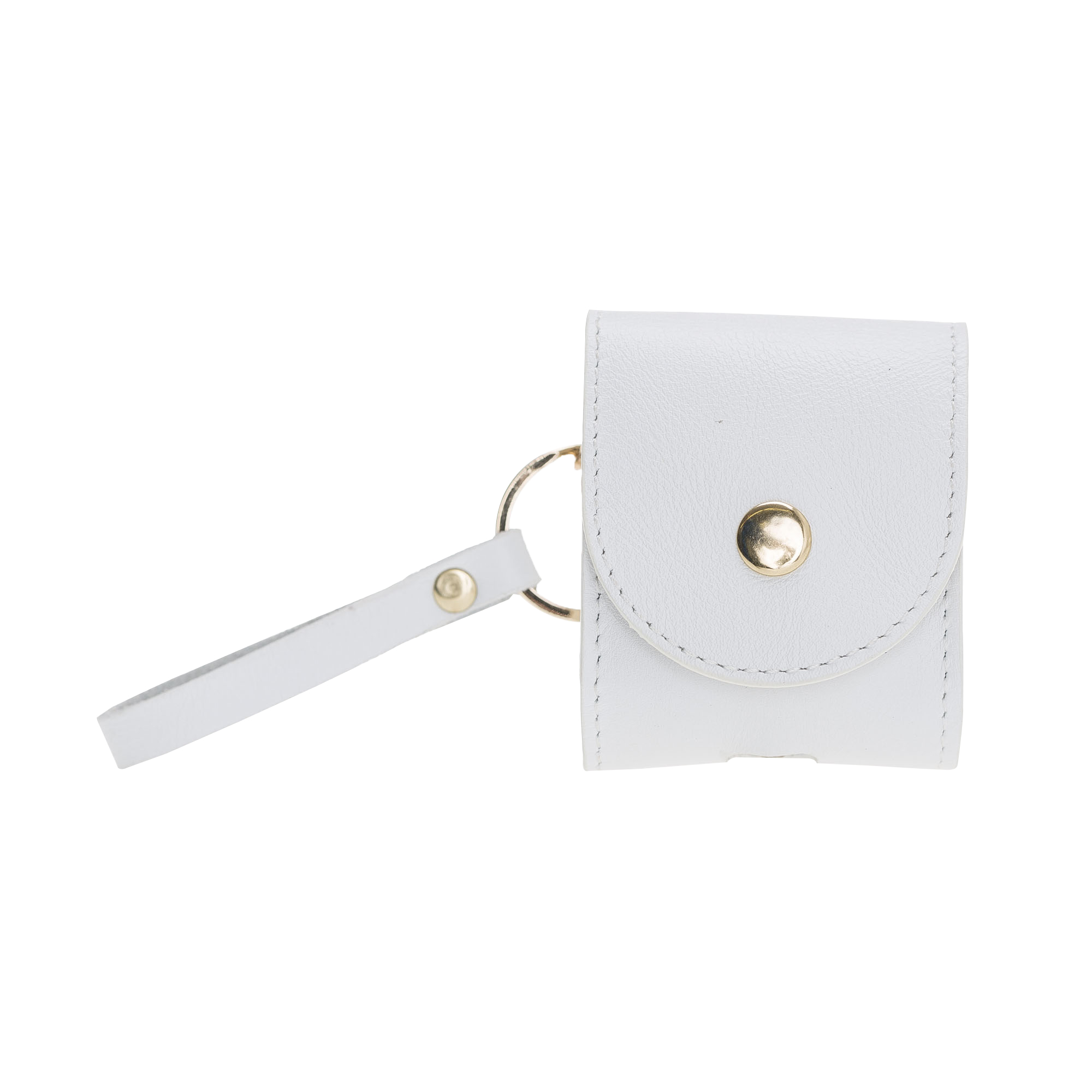 Apple Ai̇rpods 2.Nesi̇l Uyumlu Deri̇ Kılıf Mai̇ Snap F3 Beyaz