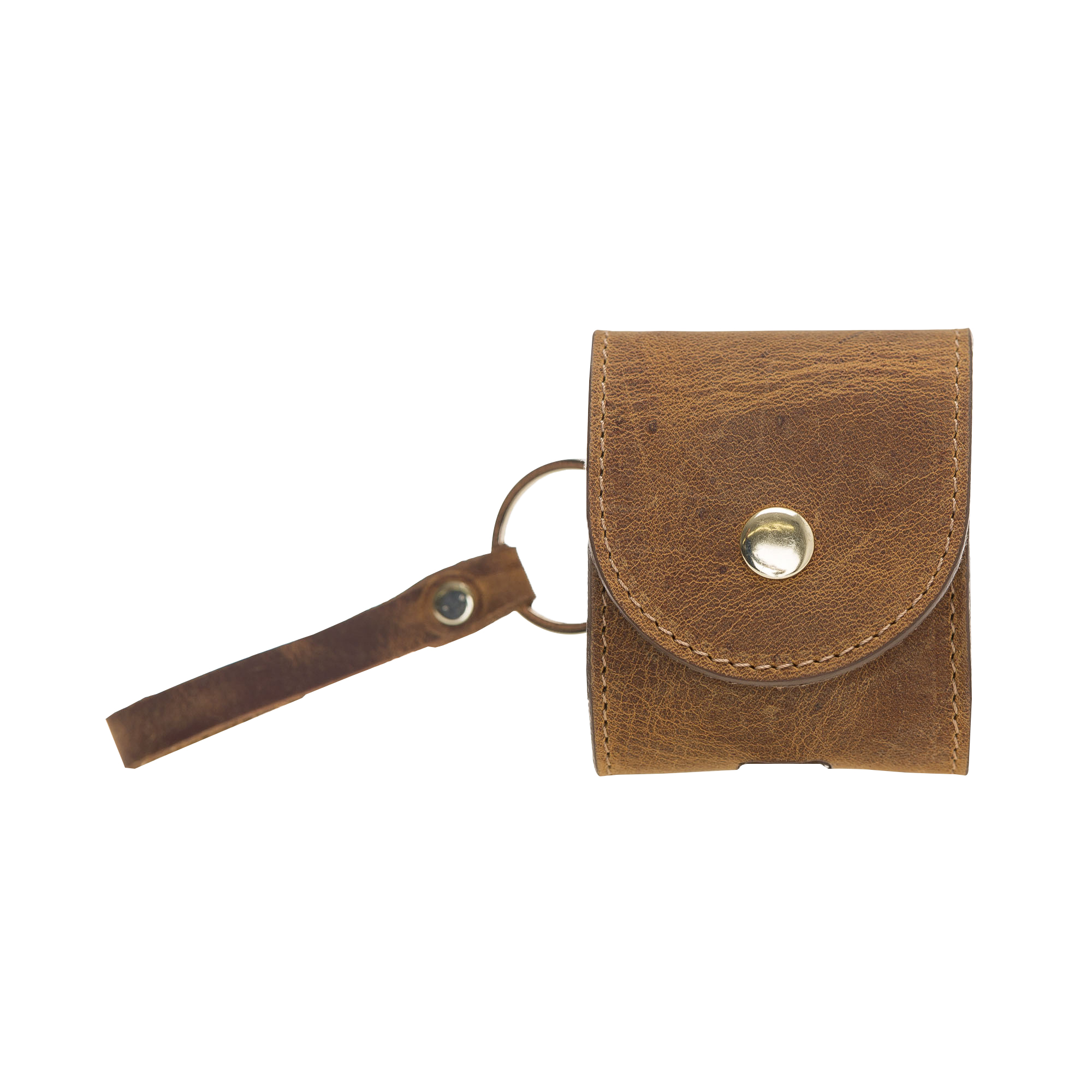 Apple Ai̇rpods 2.Nesi̇l Uyumlu Deri̇ Kılıf Mai̇ Snap G19 Taba