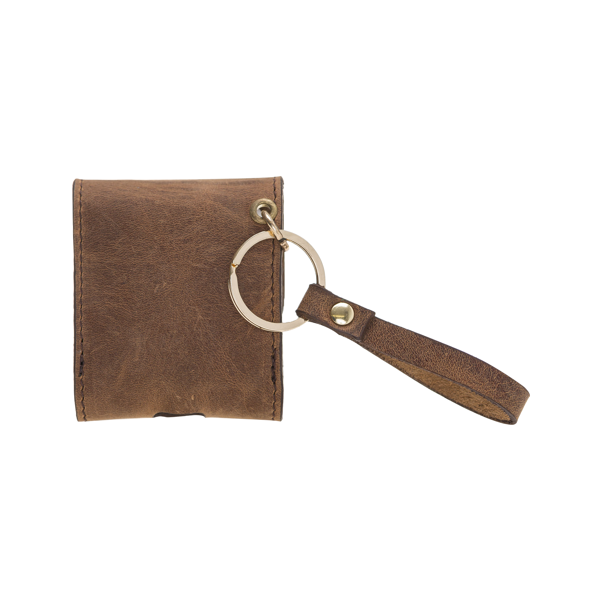 Apple Ai̇rpods 2.Nesi̇l Uyumlu Deri̇ Kılıf Mai̇ Snap G2 Anti̇k Kahve