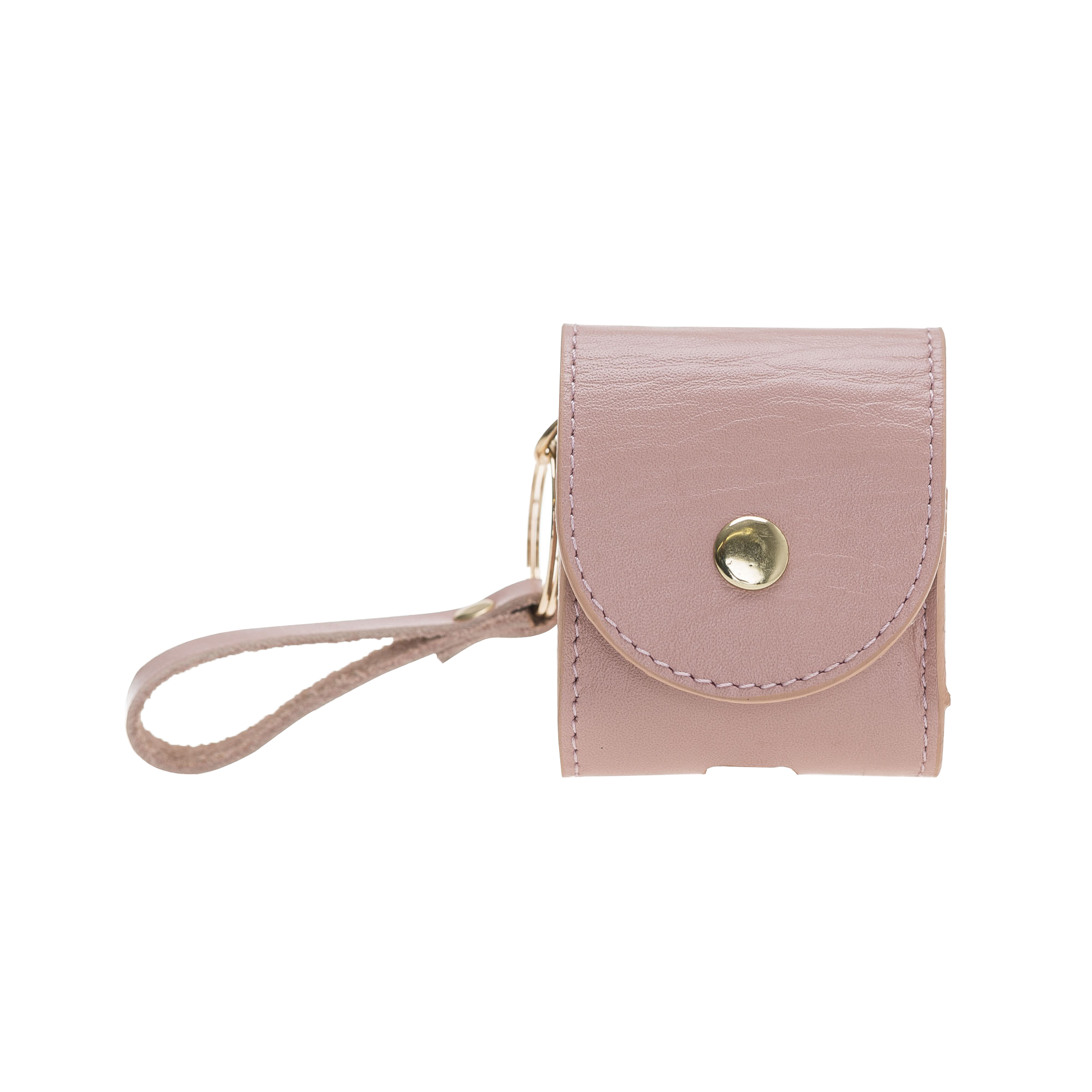 Apple Ai̇rpods 2.Nesi̇l Uyumlu Deri̇ Kılıf Mai̇ Snap Nu2 Pembe