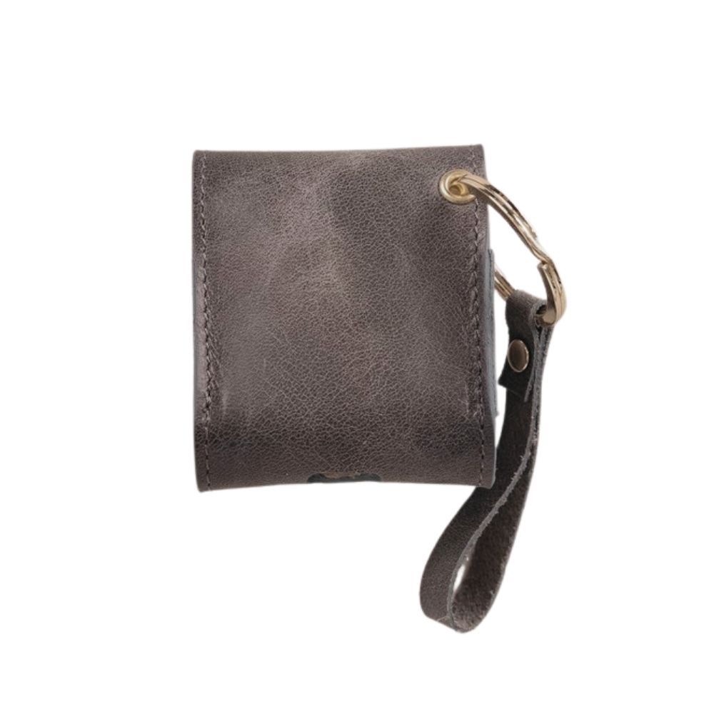 Apple Ai̇rpods 2.Nesi̇l Uyumlu Deri̇ Kılıf Mai̇ Snap Vs05 Gri̇