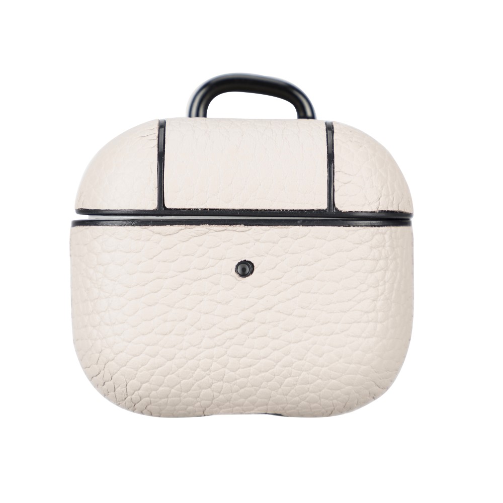 Apple Ai̇rpods 3.Nesi̇l Uyumlu Deri̇ Kılıf Juni̇ Erc3 Bej