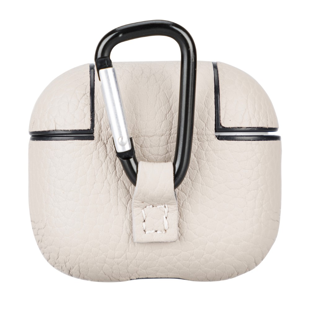 Apple Ai̇rpods 3.Nesi̇l Uyumlu Deri̇ Kılıf Juni̇ Erc3 Bej