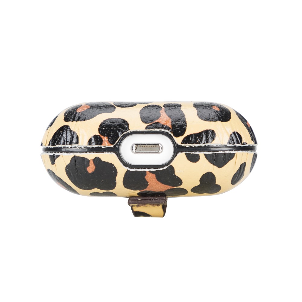 Apple Ai̇rpods 3.Nesi̇l Uyumlu Deri̇ Kılıf Juni̇ Leo-Ne Leopar