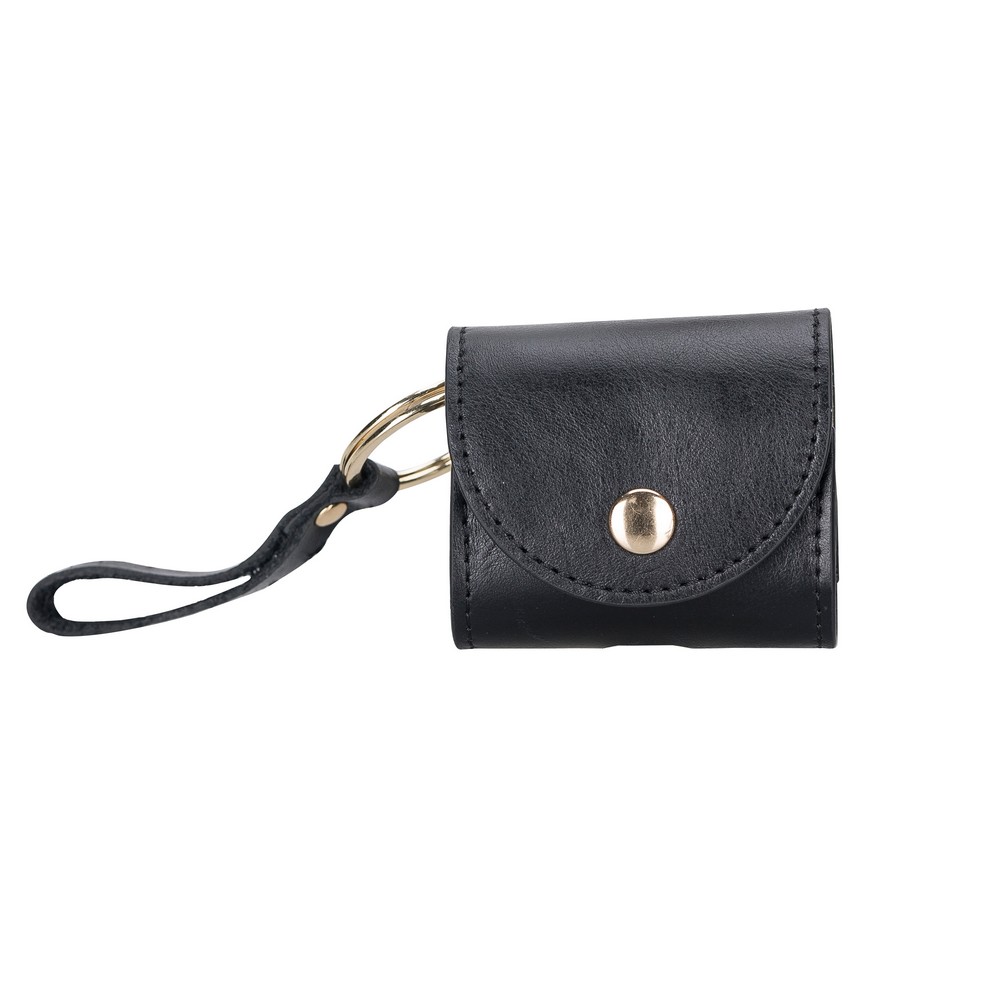 Apple Ai̇rpods 3.Nesi̇l Uyumlu Deri̇ Kılıf Mai̇ Snap Rst1 Si̇yah