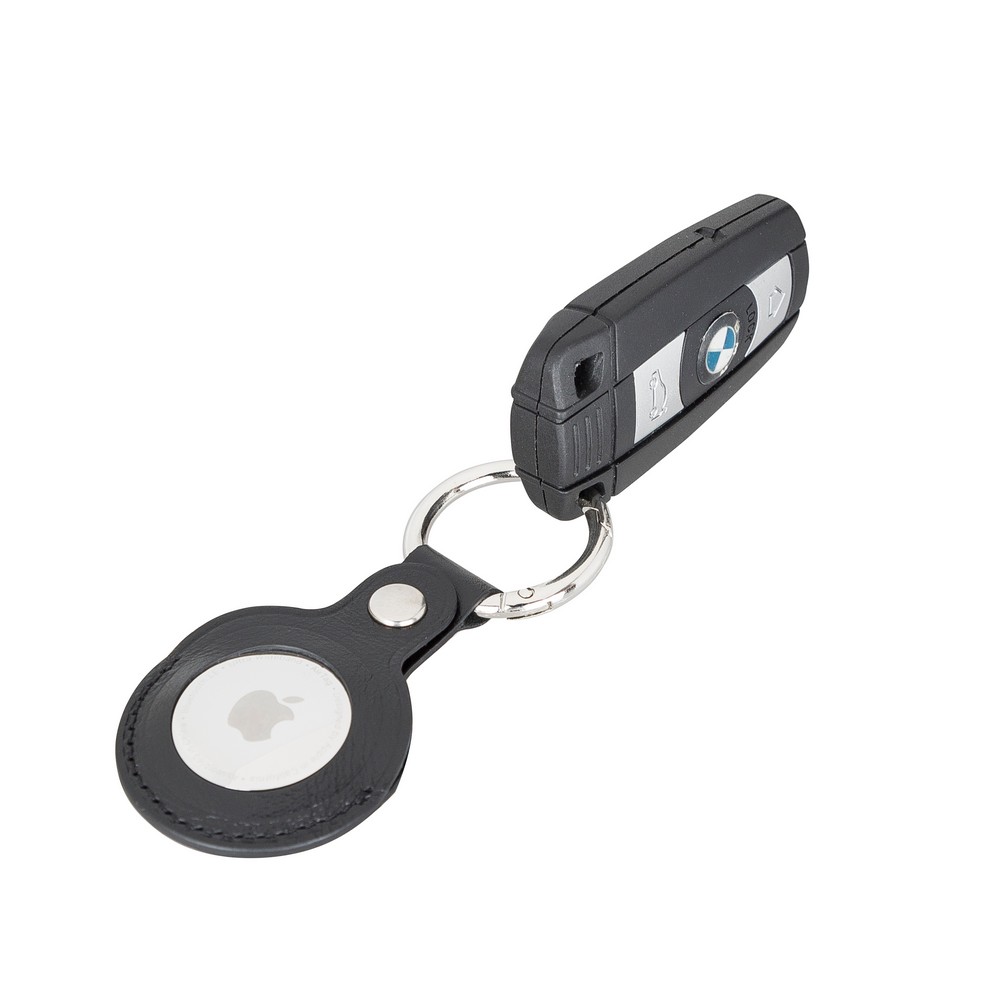 Apple Ai̇rtag Uyumlu Deri̇ Anahtarlık, Rst1 Si̇yah