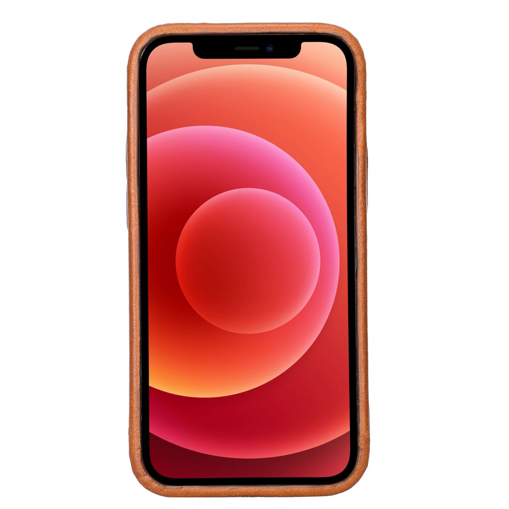 Apple İphone 12 Mi̇ni̇ Uyumlu Deri̇ Arka Kapak Rock Rst2Ef Taba