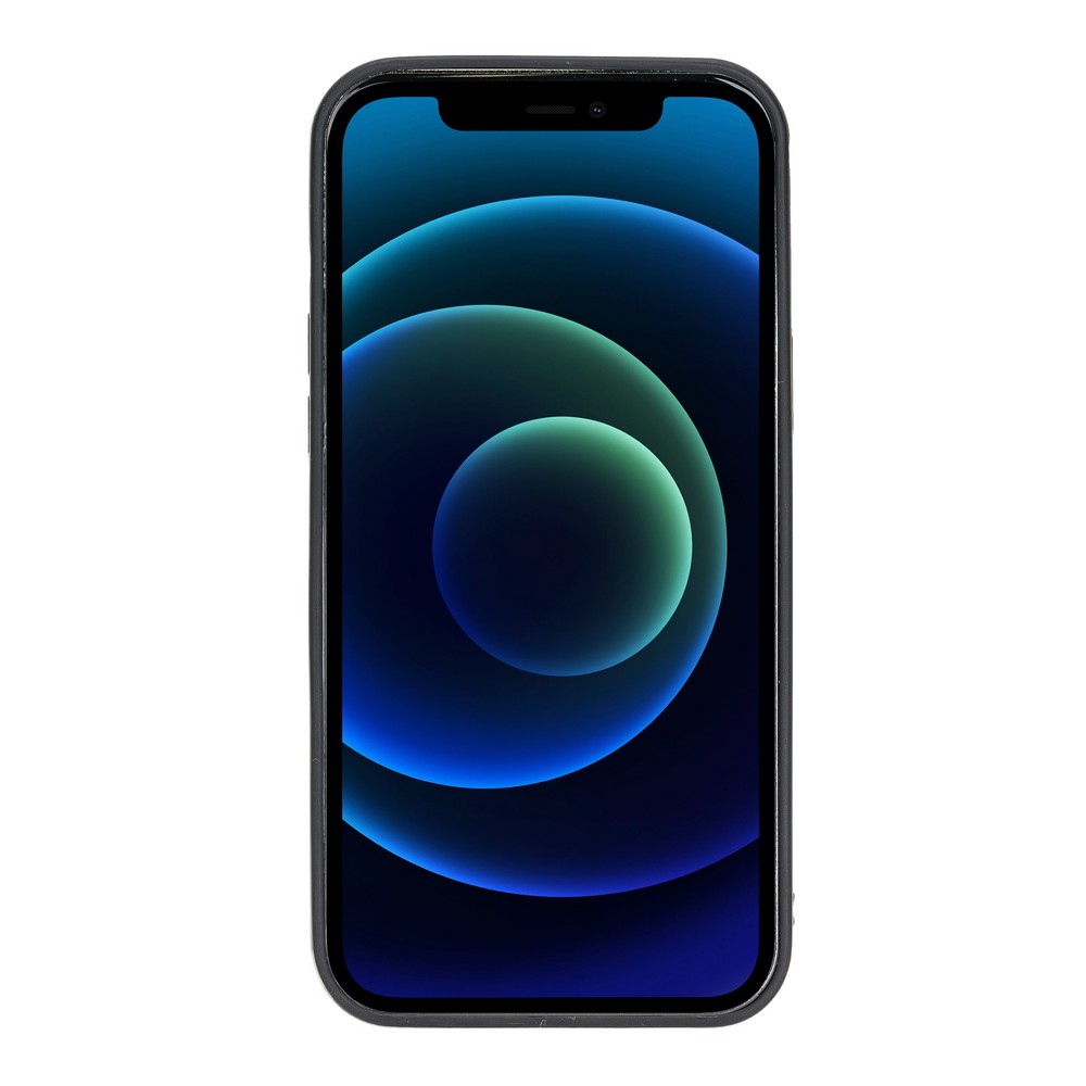 Apple İphone 12 Pro Max Uyumlu Deri̇ Arka Kapak G2 Kahve