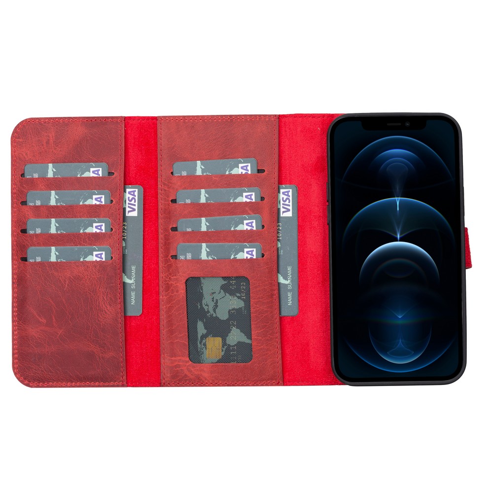 Apple İphone 13 Pro Max Uyumlu Deri̇ Cüzdanlı Kılıf Santa G4