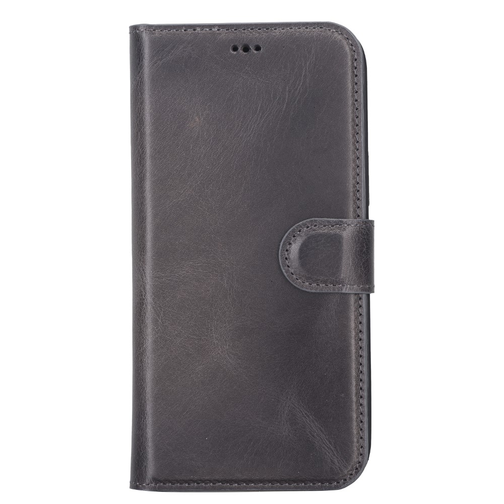 Apple İphone 13 Pro Max Uyumlu Deri̇ Cüzdanlı Kılıf Vs4Ef Gri̇