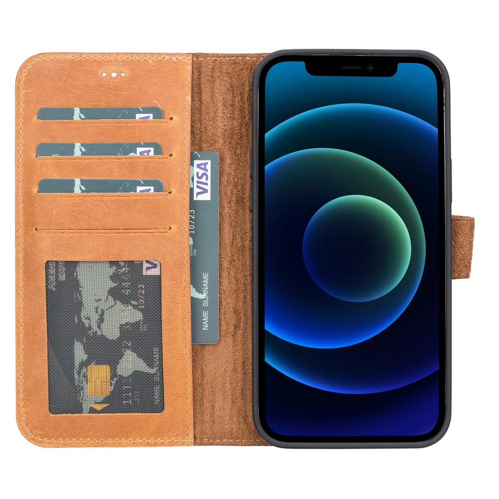 Apple İphone 13 Pro Uyumlu Deri̇ Cüzdanlı Kılıf Mwwn G19