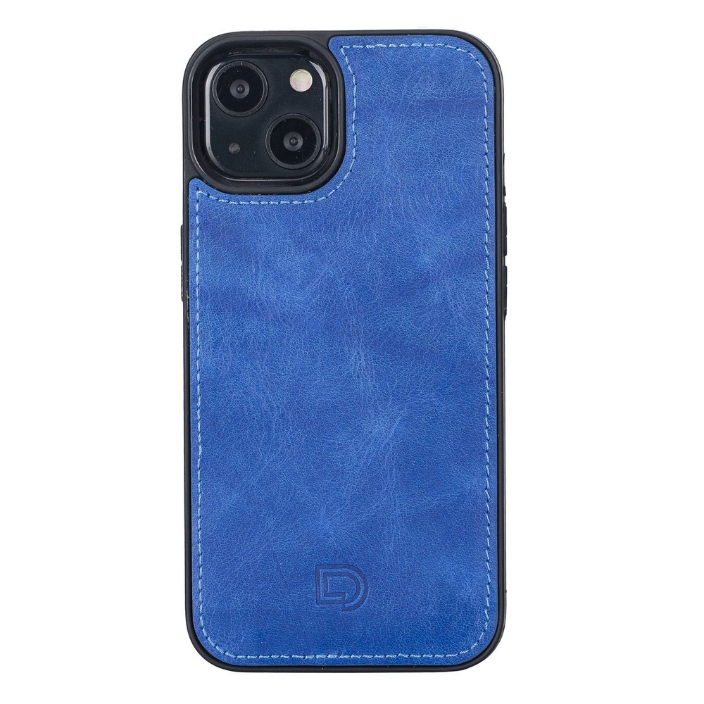 Apple İphone 13 Uyumlu Deri̇ Cüzdanlı Kılıf Okyanus Mavi̇