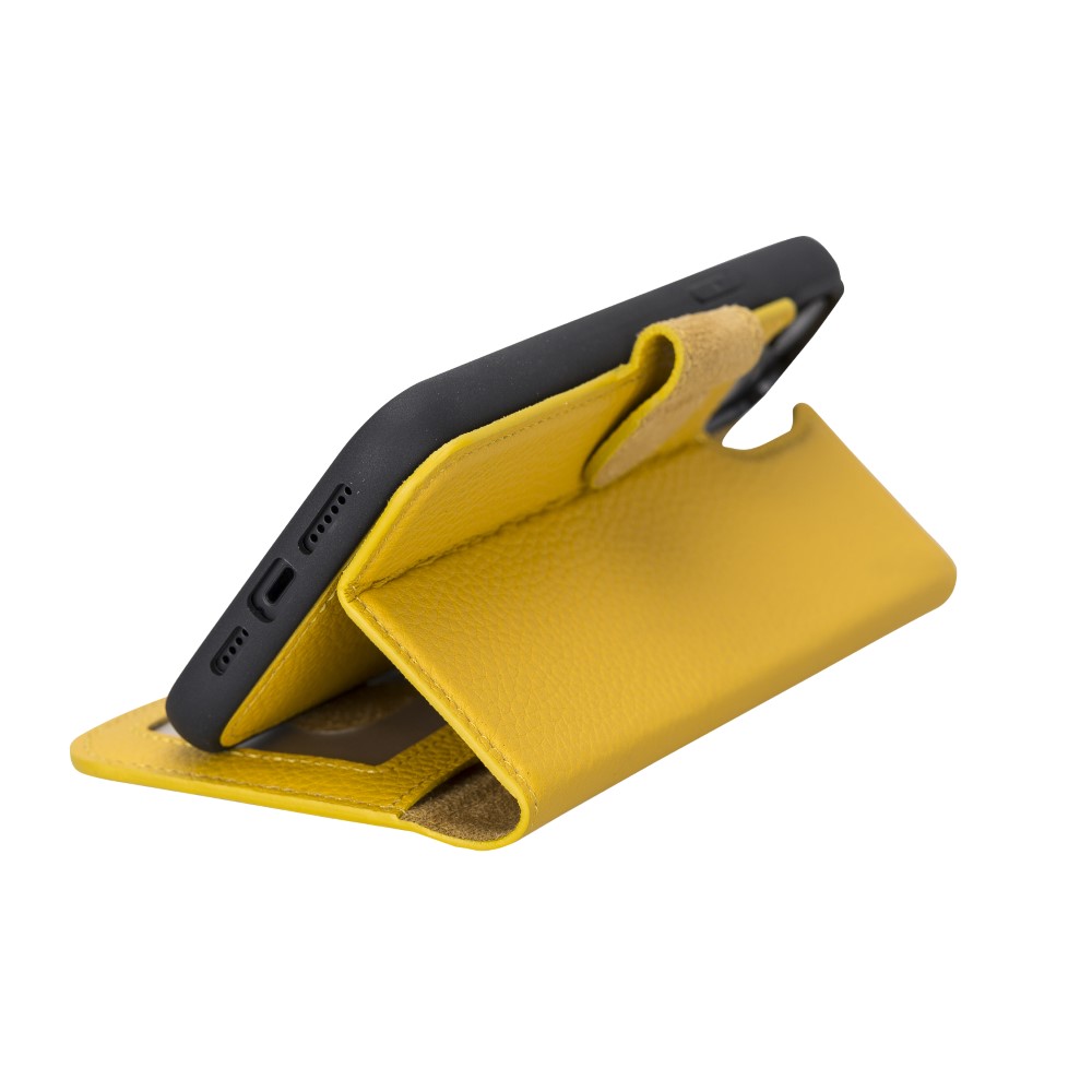 Apple İphone 14 Plus Uyumlu Deri̇ Cüzdanlı Kılıf Mwwn Fl12 Sarı