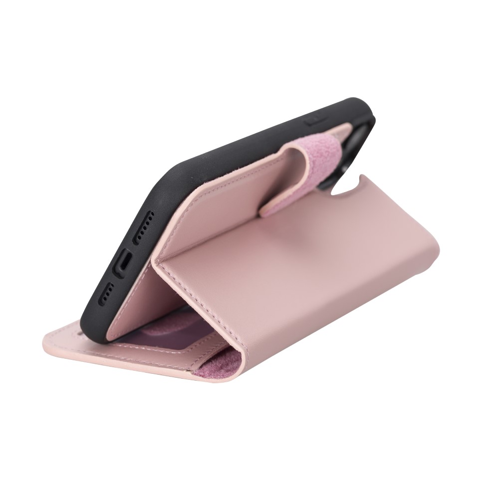 Apple İphone 14 Plus Uyumlu Deri̇ Cüzdanlı Kılıf Mwwn Nu2 Pembe